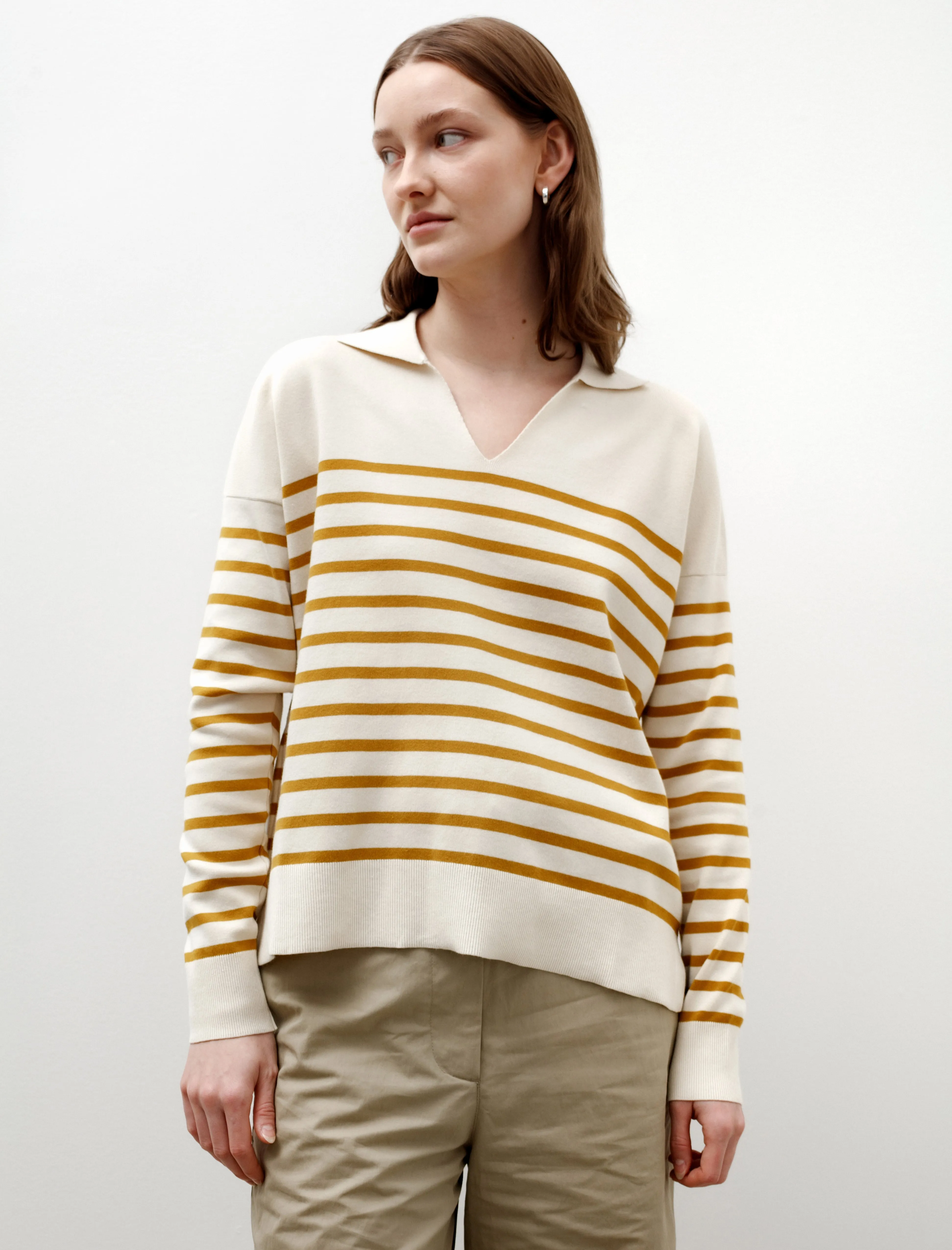 Open Neck Jumper Ecru/Cider sold by SHOP NEIGHBOR