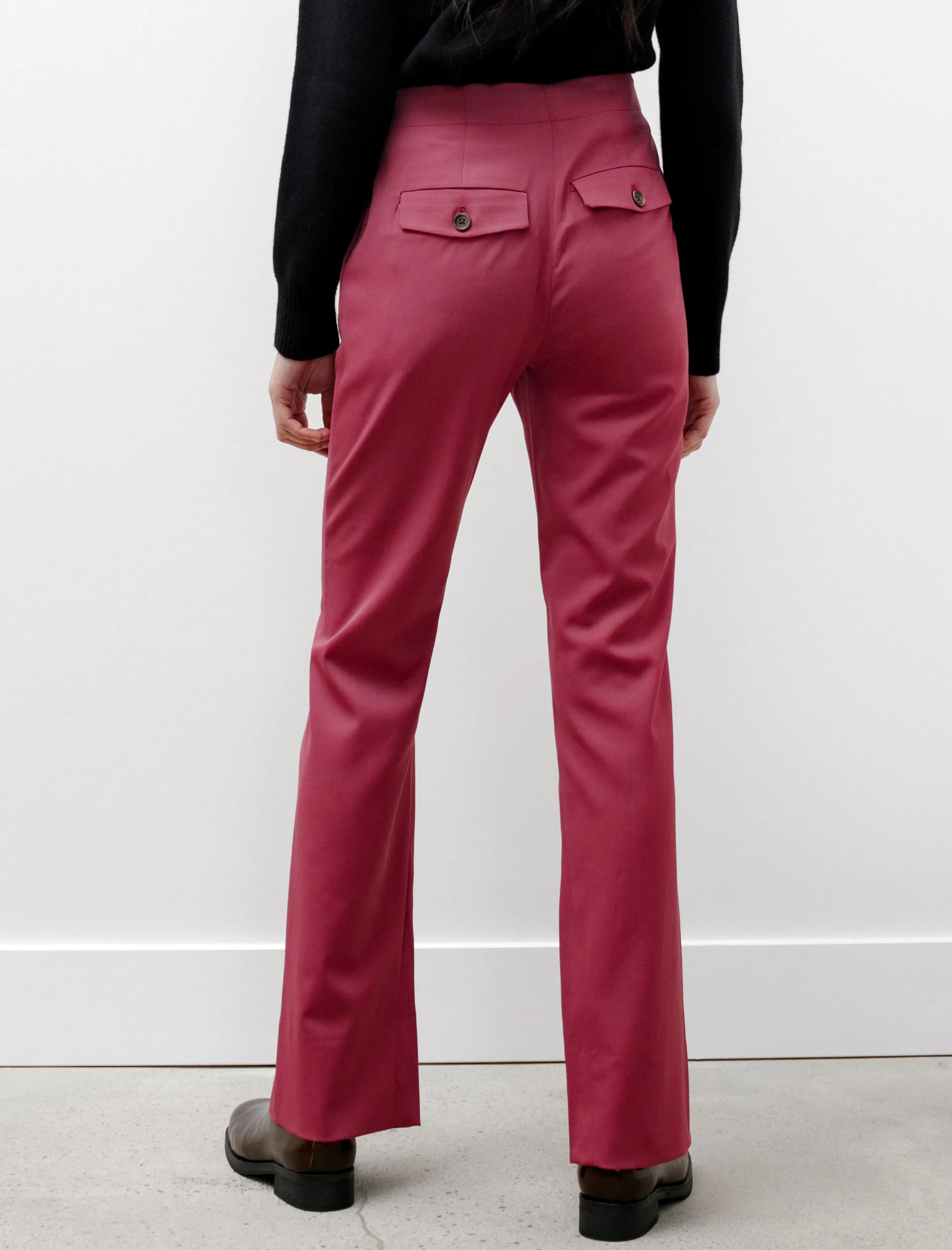 Sharp Trousers Pink Fluid Wool sold by SHOP NEIGHBOR product image thumbnail 3