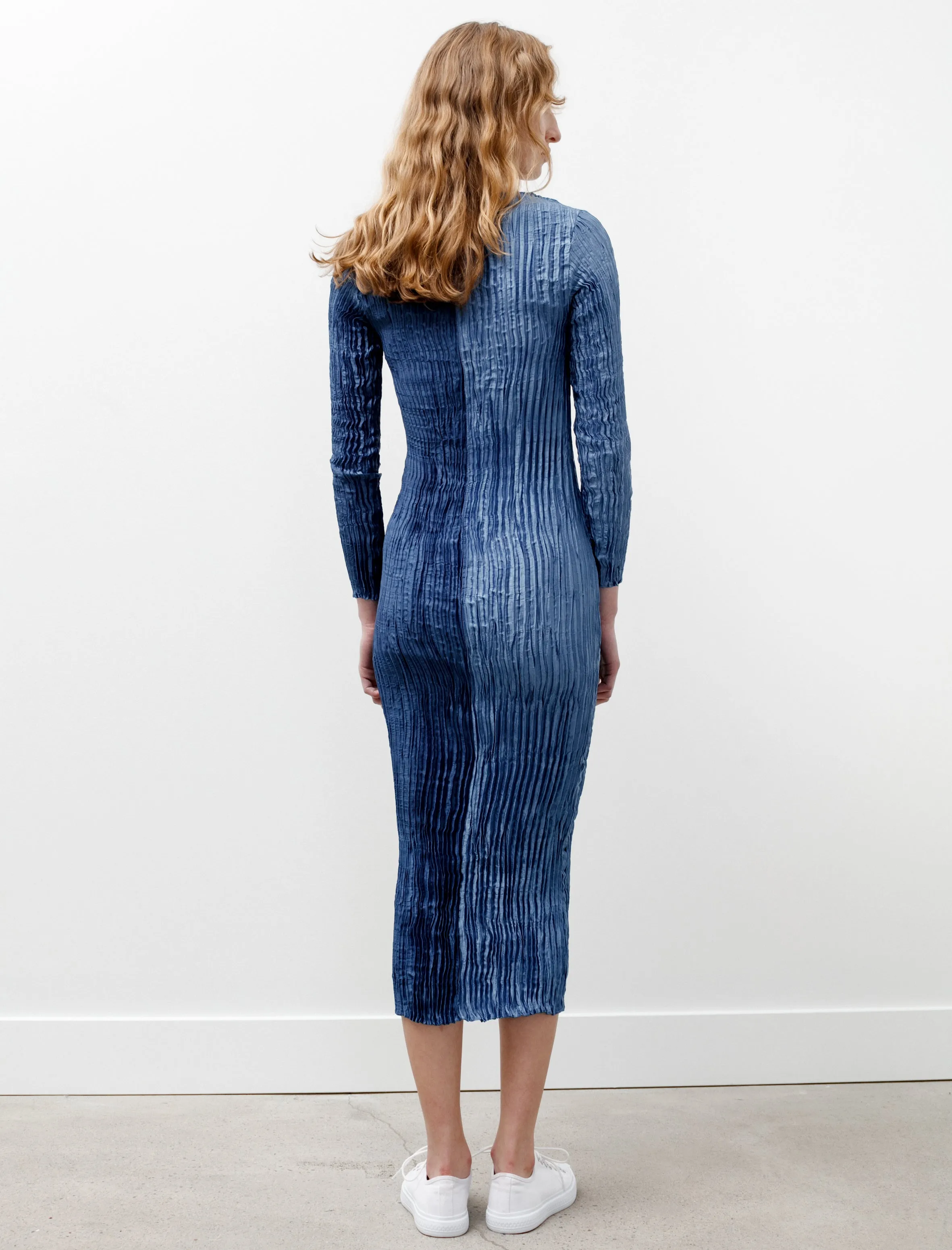 Long Sleeve Dress Indigo Two Tone sold by SHOP NEIGHBOR product image thumbnail 4