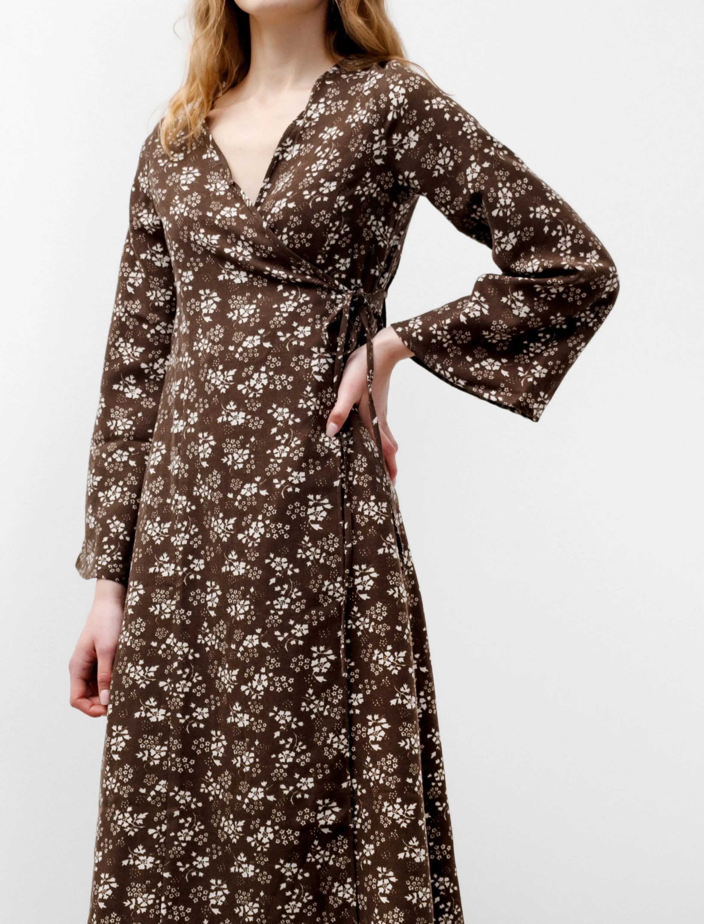 Wrap Dress Wool Viyella Floral sold by SHOP NEIGHBOR product image thumbnail 3