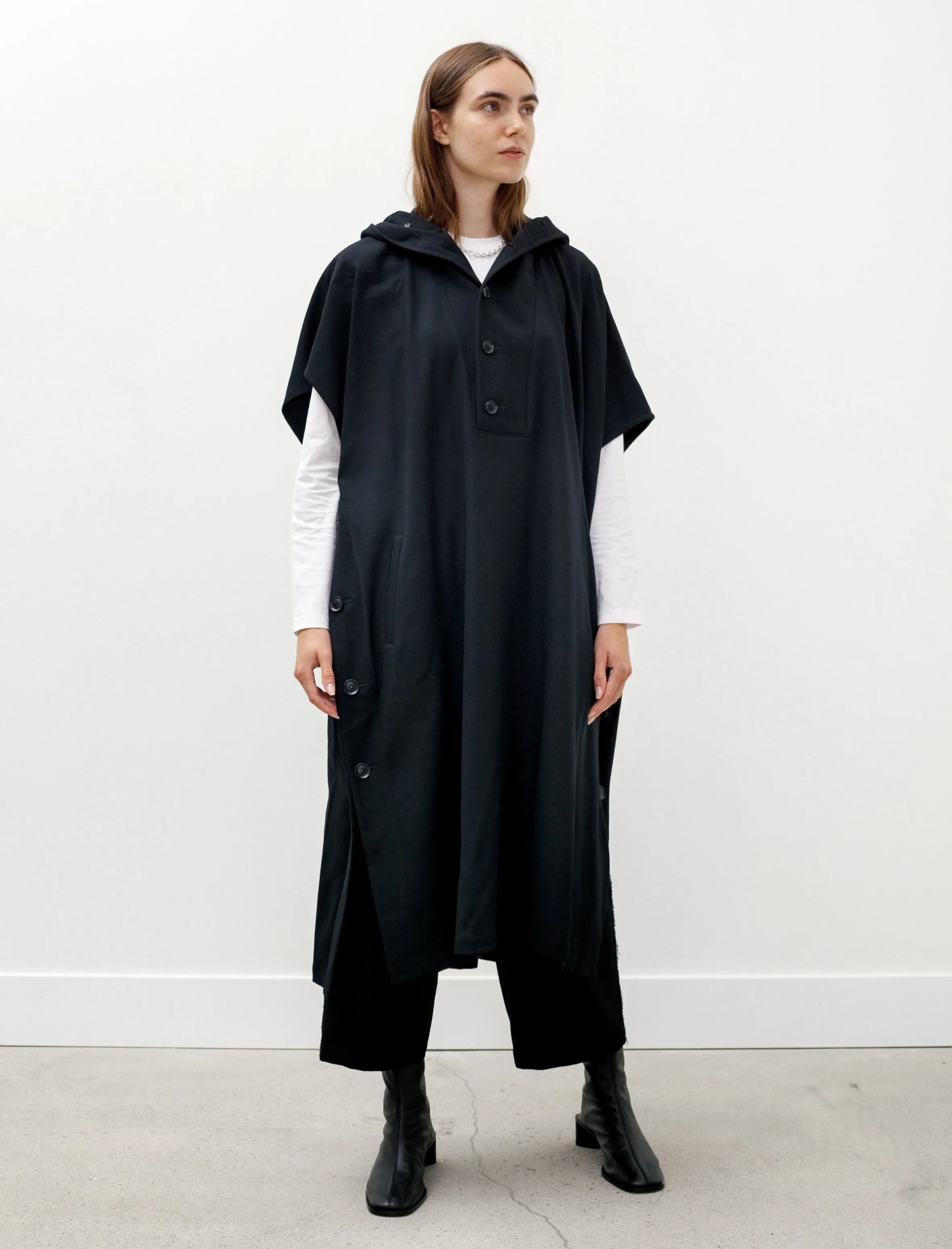 Hooded Poncho Dress Black sold by SHOP NEIGHBOR product image thumbnail 4