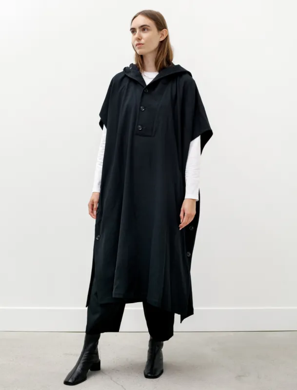 Hooded Poncho Dress Black sold by SHOP NEIGHBOR