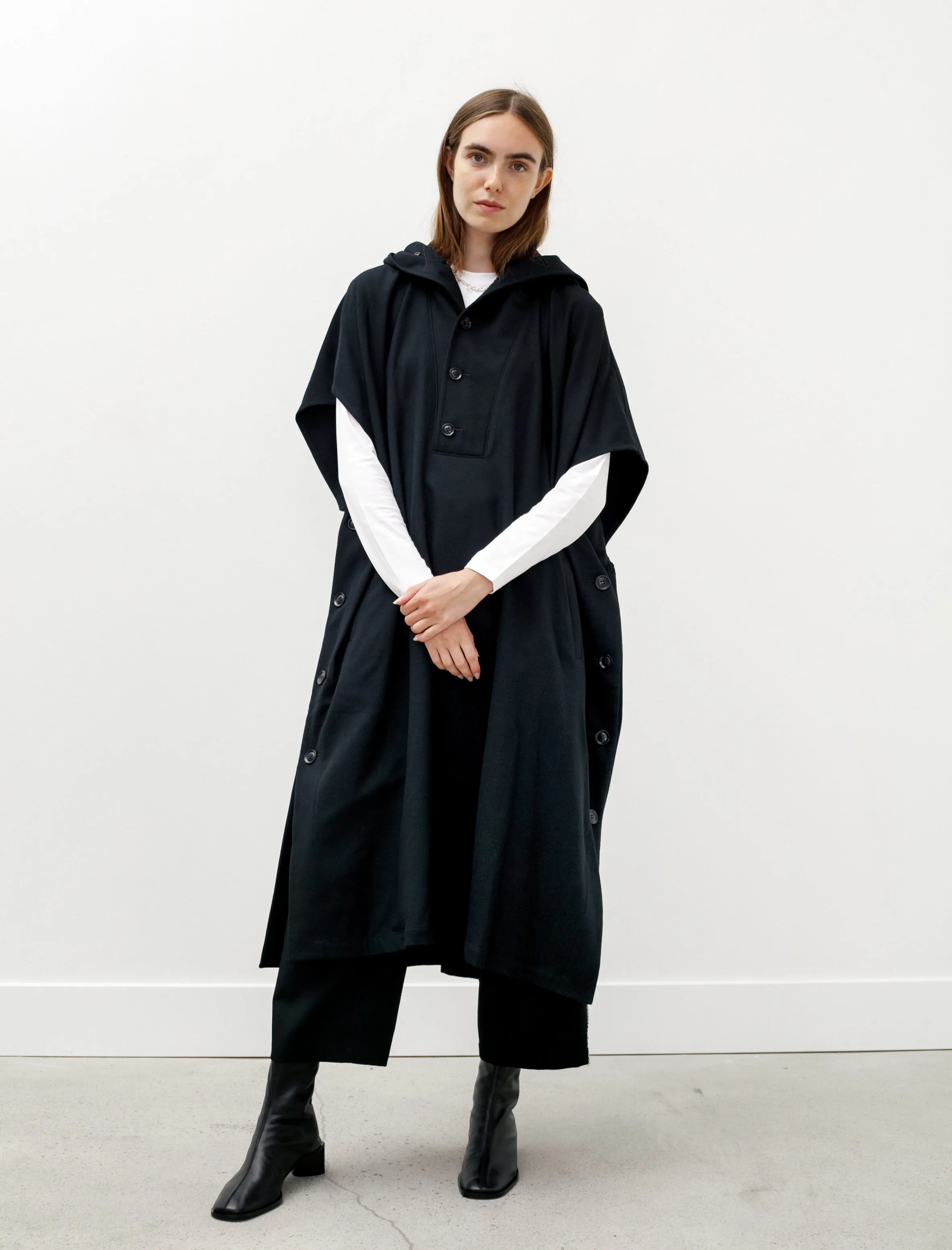 Hooded Poncho Dress Black sold by SHOP NEIGHBOR product image thumbnail 5