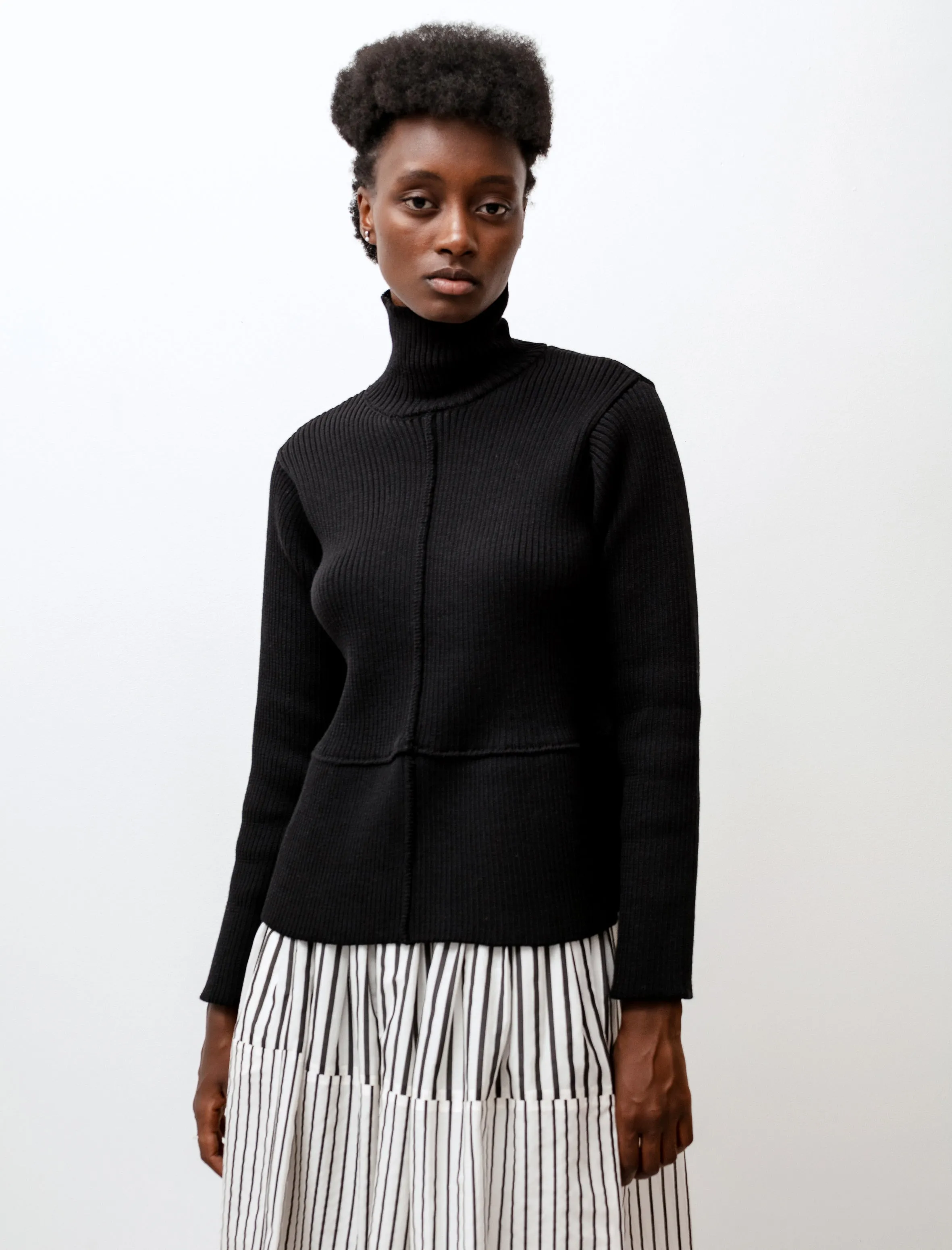 Turtleneck Sweater with Flounce Black sold by SHOP NEIGHBOR product image thumbnail 2
