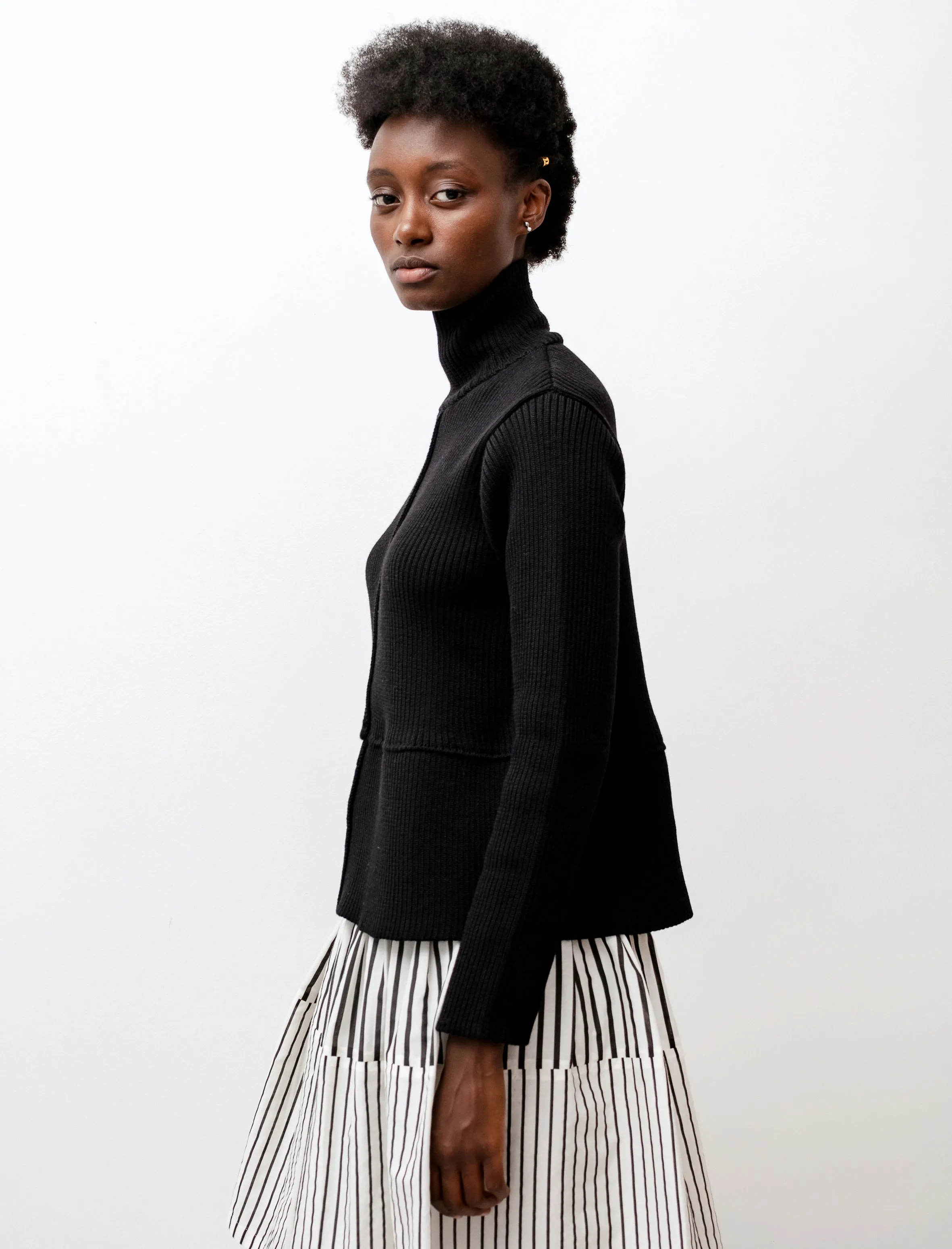 Turtleneck Sweater with Flounce Black sold by SHOP NEIGHBOR product image thumbnail 4