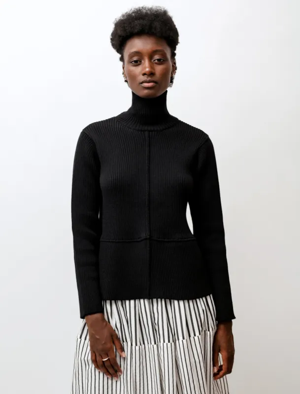 Turtleneck Sweater with Flounce Black sold by SHOP NEIGHBOR