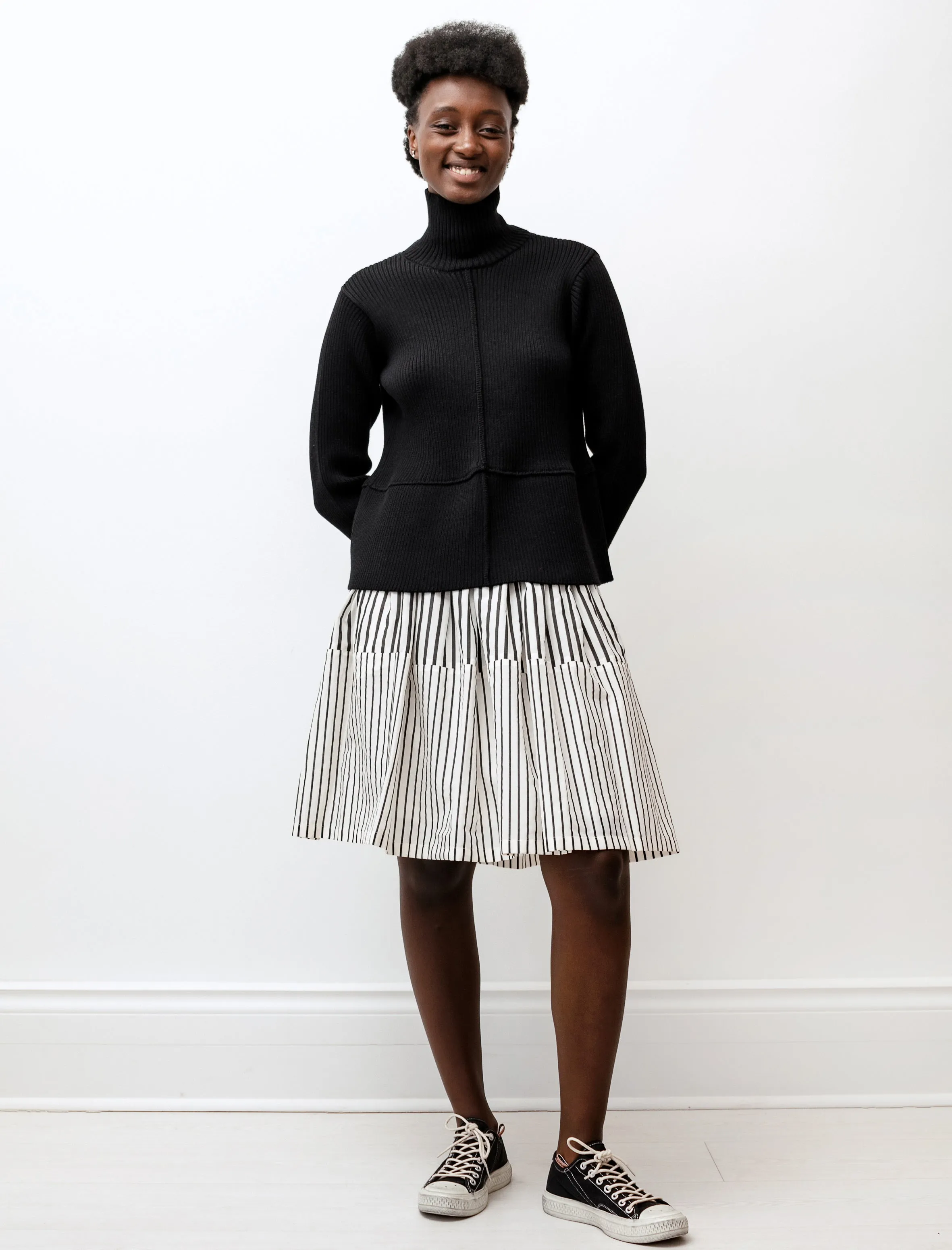 Gathered Skirt Double Stripe Print sold by SHOP NEIGHBOR