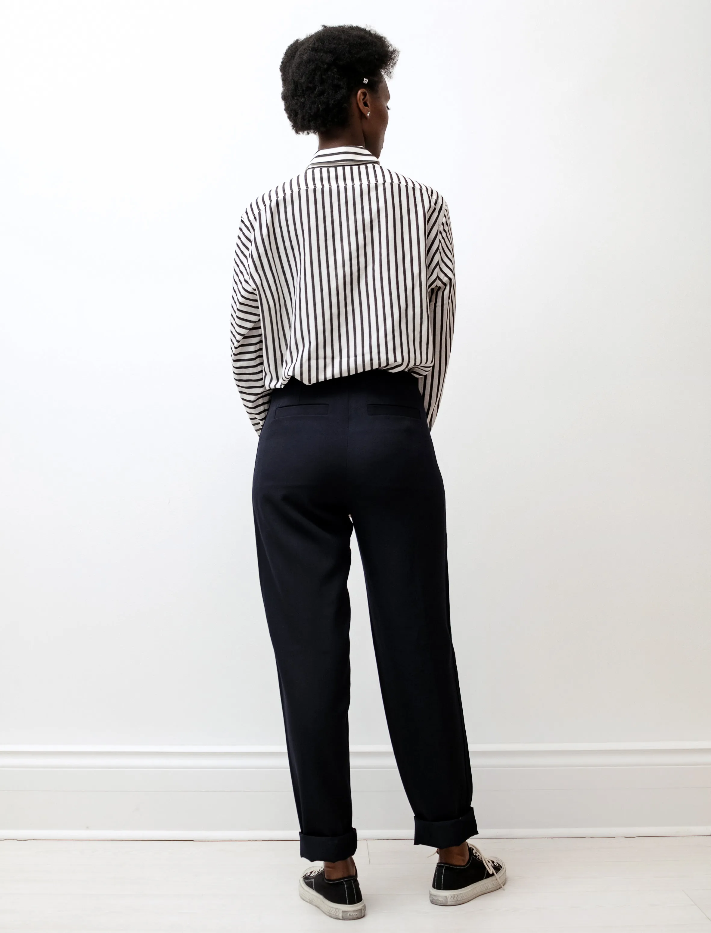 Ribbed Straight Pants Navy sold by SHOP NEIGHBOR product image thumbnail 3