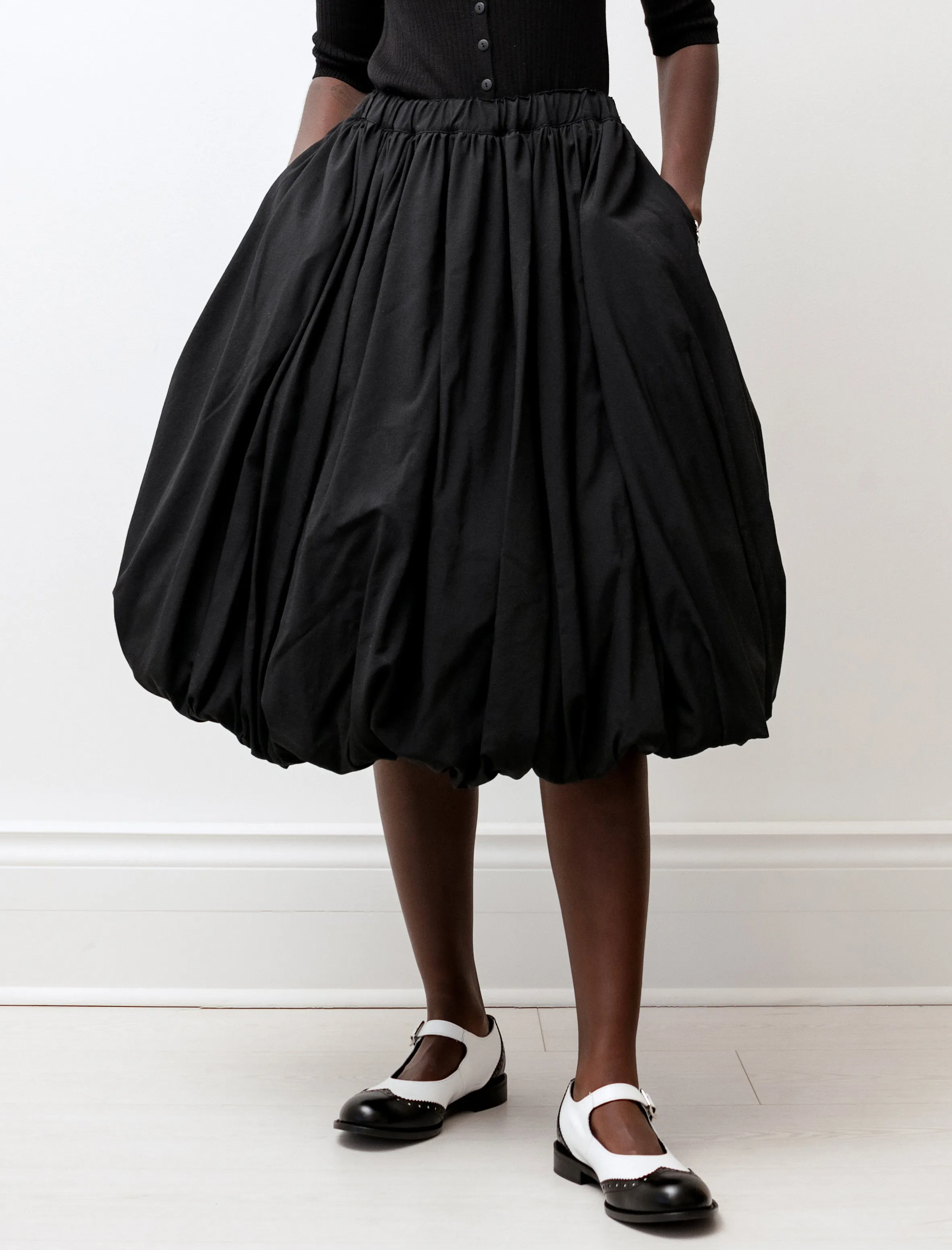 Wool Balloon Hem Skirt Black sold by SHOP NEIGHBOR product image thumbnail 2