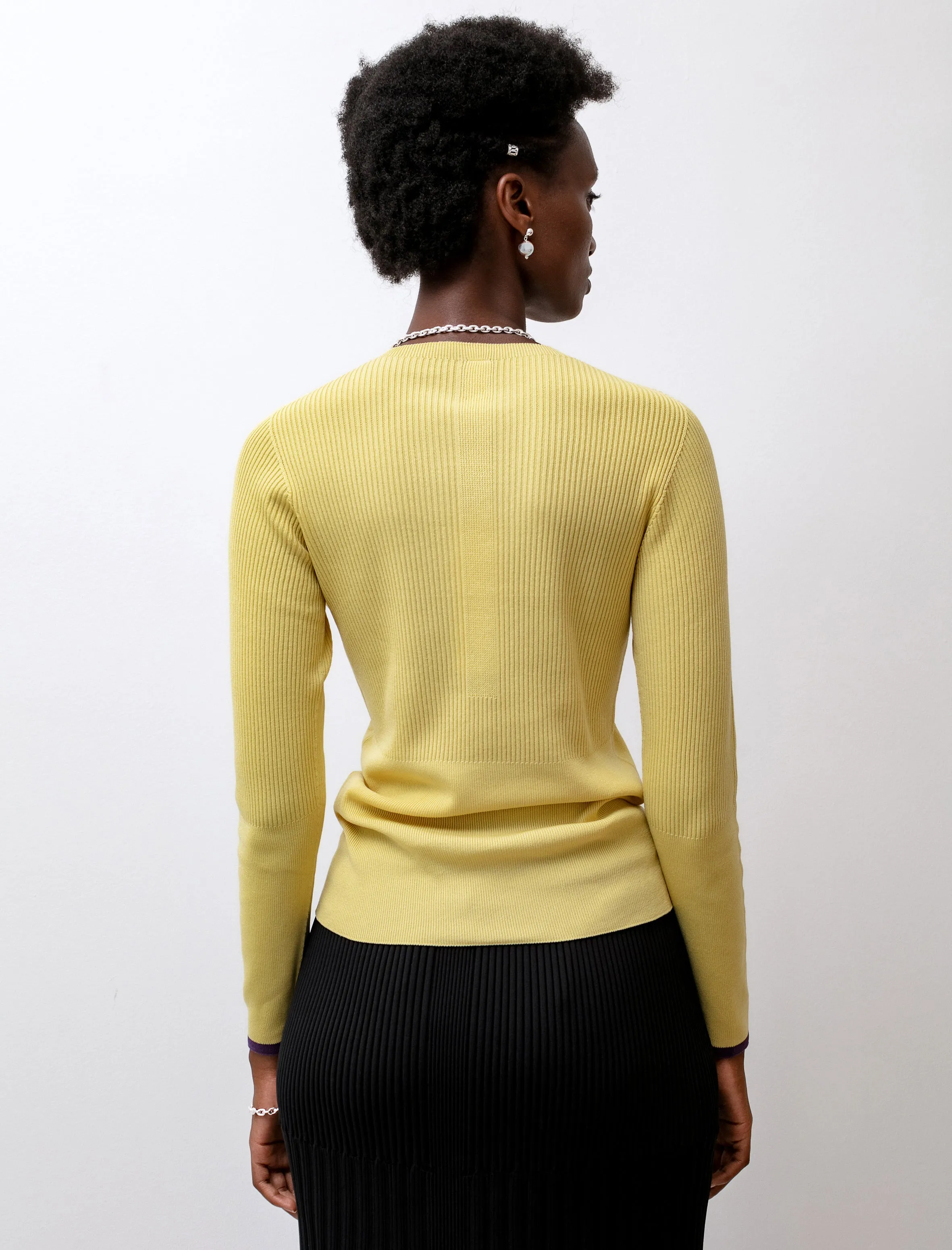 Cupro Rib Top Yellow/Purple sold by SHOP NEIGHBOR product image thumbnail 3