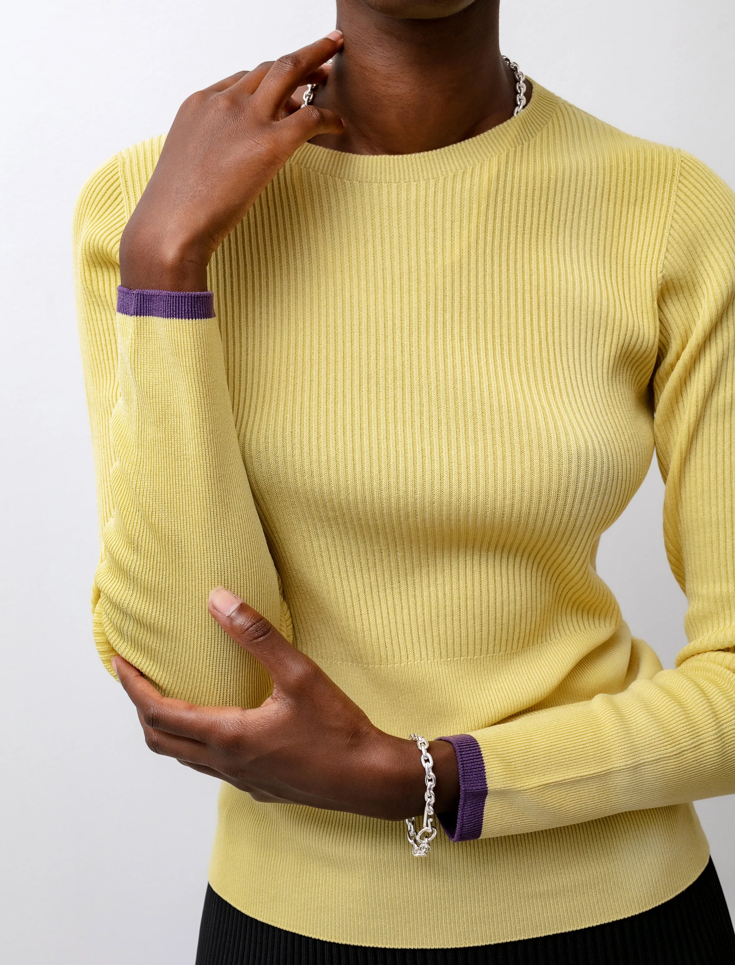 Cupro Rib Top Yellow/Purple sold by SHOP NEIGHBOR product image thumbnail 2