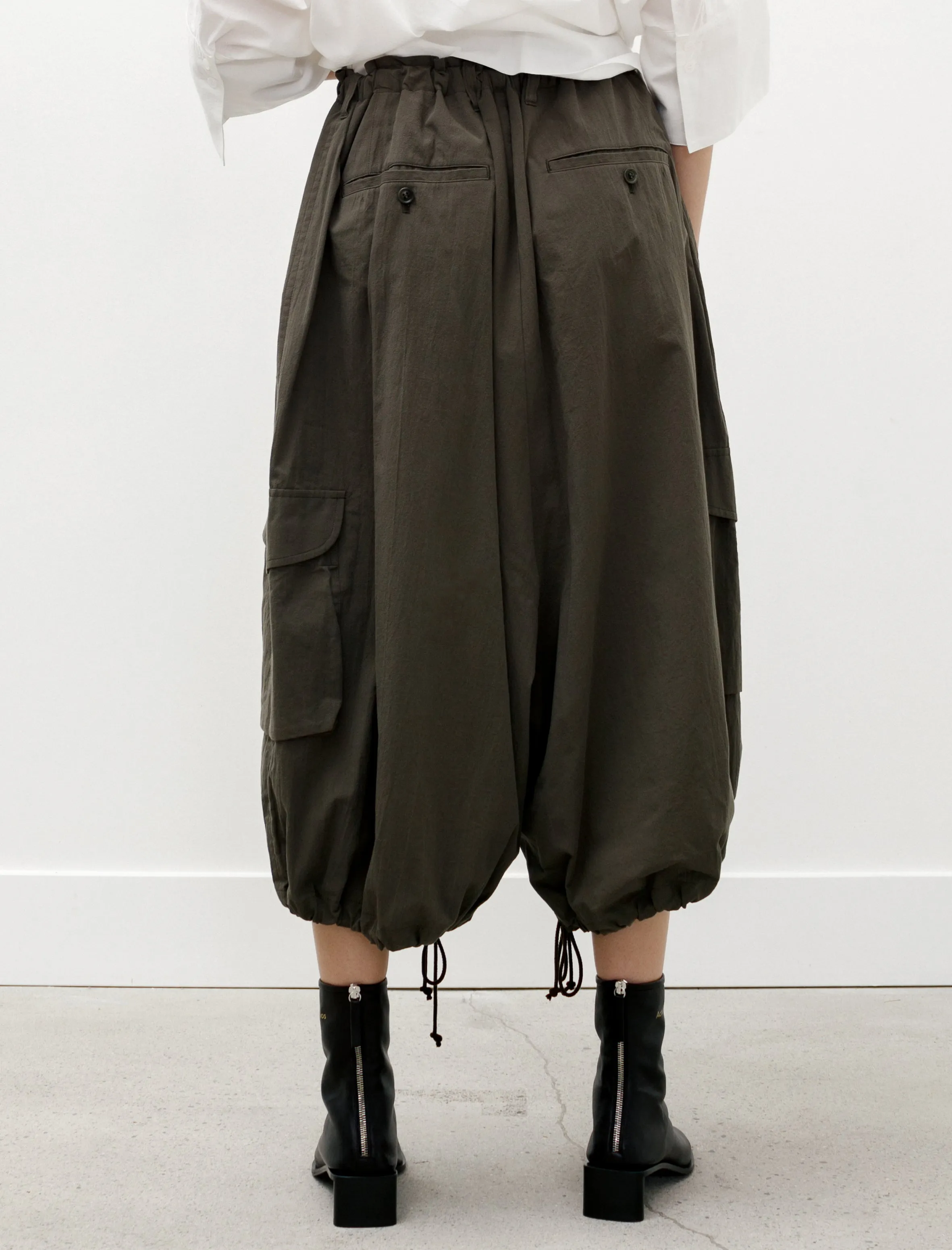 Cropped Drawstring Cargo Pants Khaki sold by SHOP NEIGHBOR product image thumbnail 4