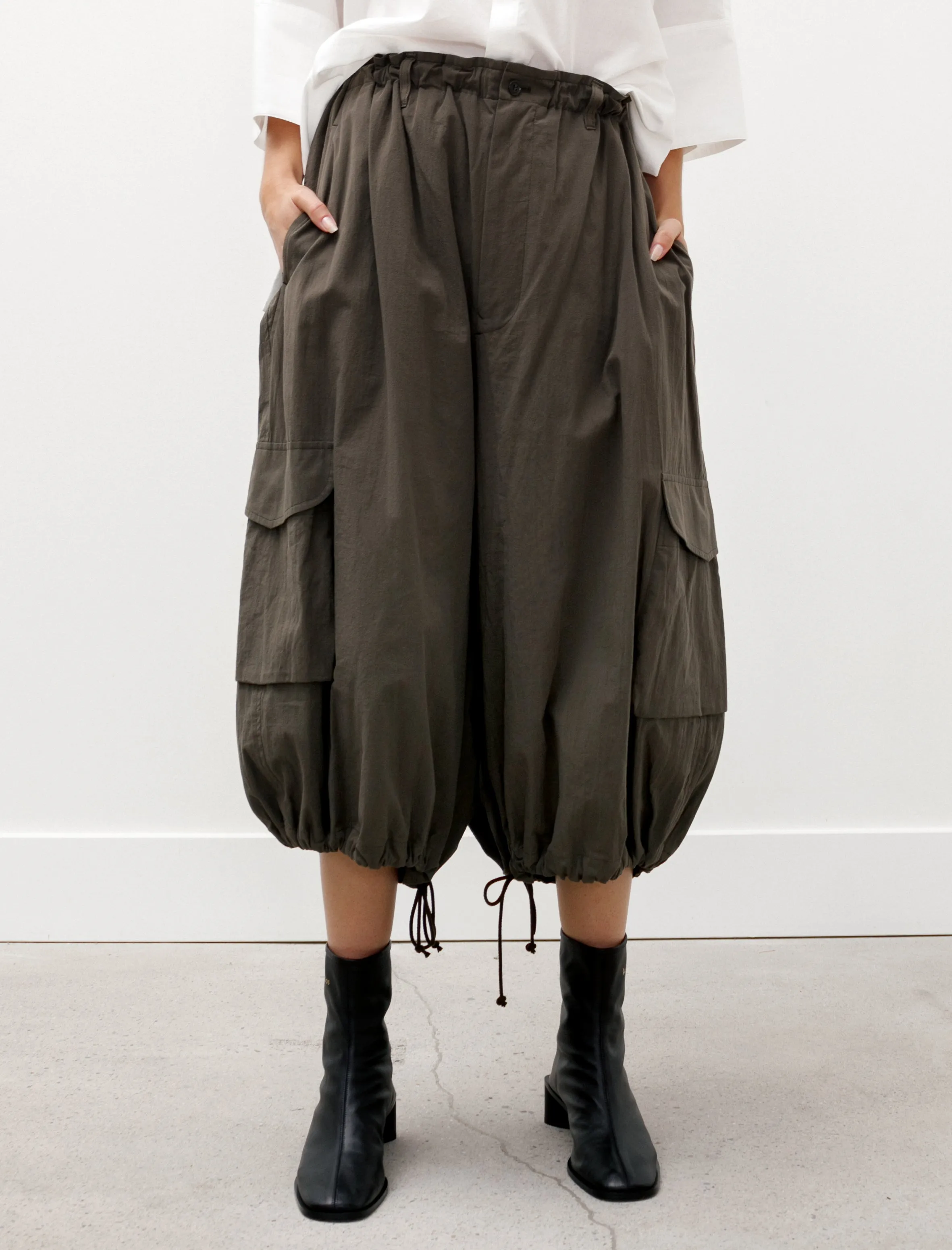Cropped Drawstring Cargo Pants Khaki sold by SHOP NEIGHBOR product image thumbnail 2
