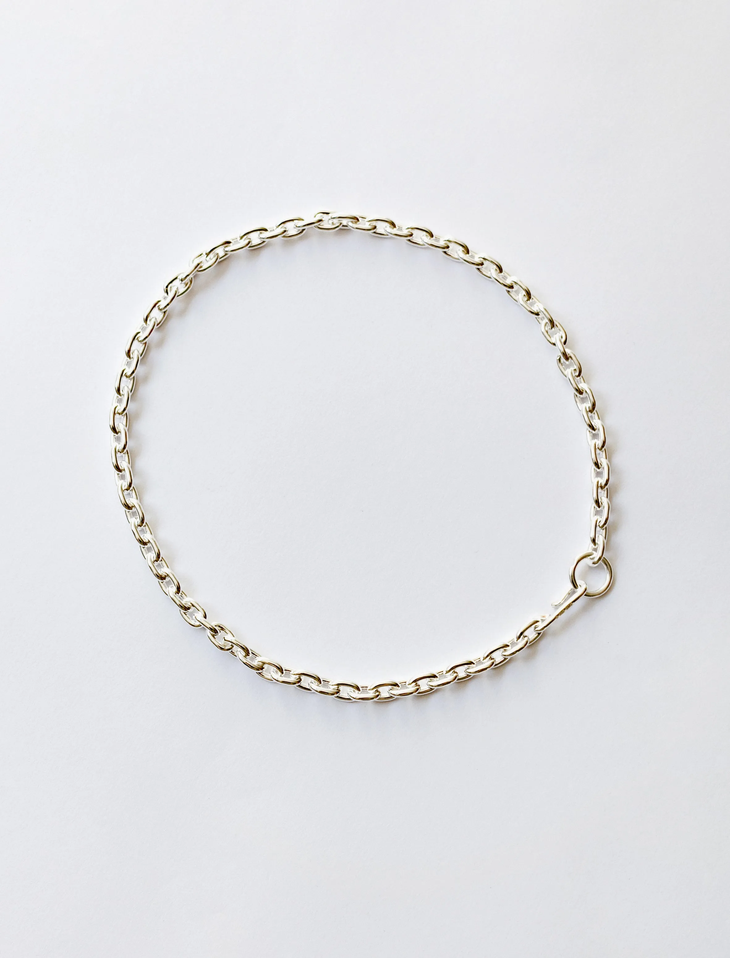 Standard Necklace Thin Polished Silver Short sold by SHOP NEIGHBOR
