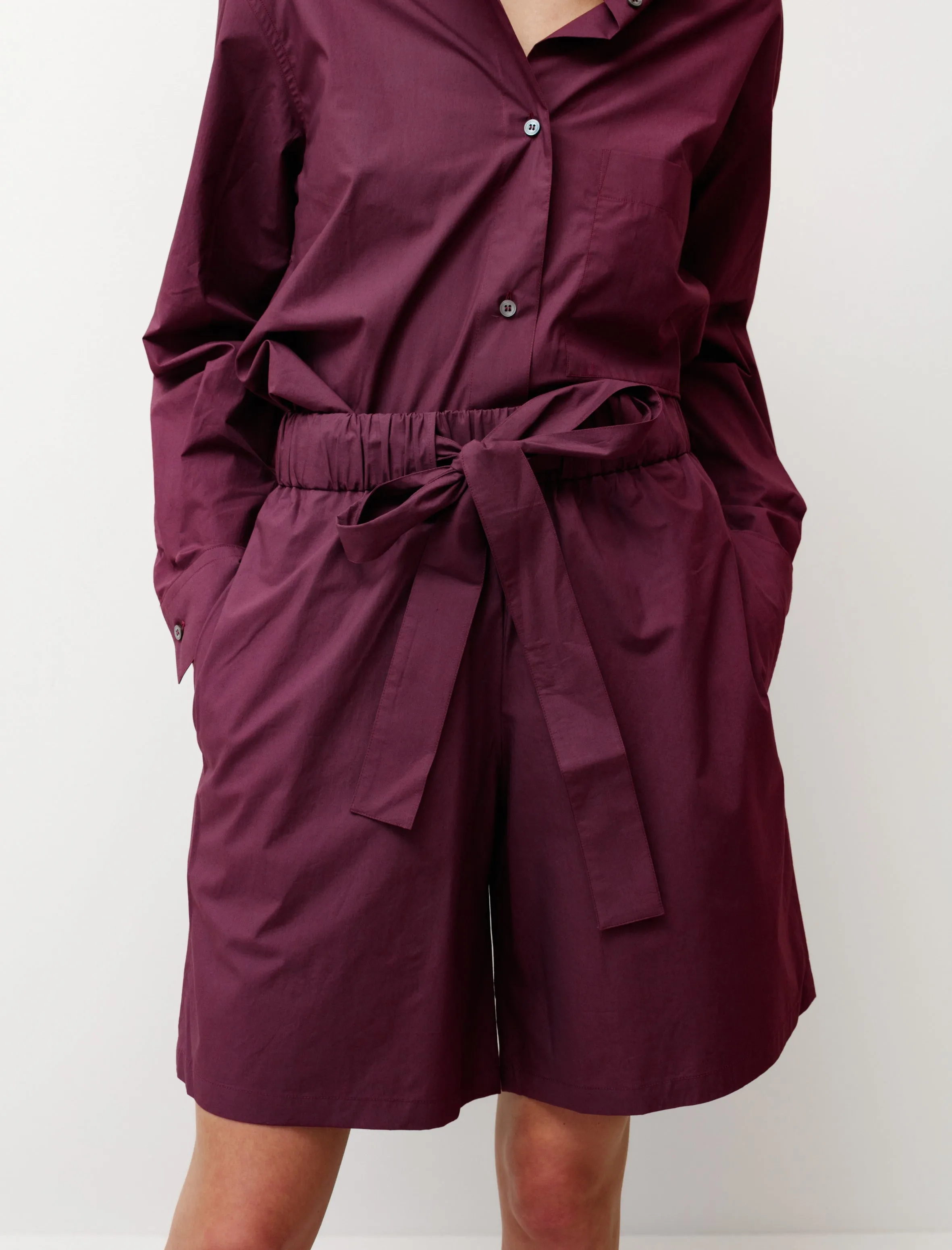 Mai Cotton Shorts Oxblood sold by SHOP NEIGHBOR product image thumbnail 2