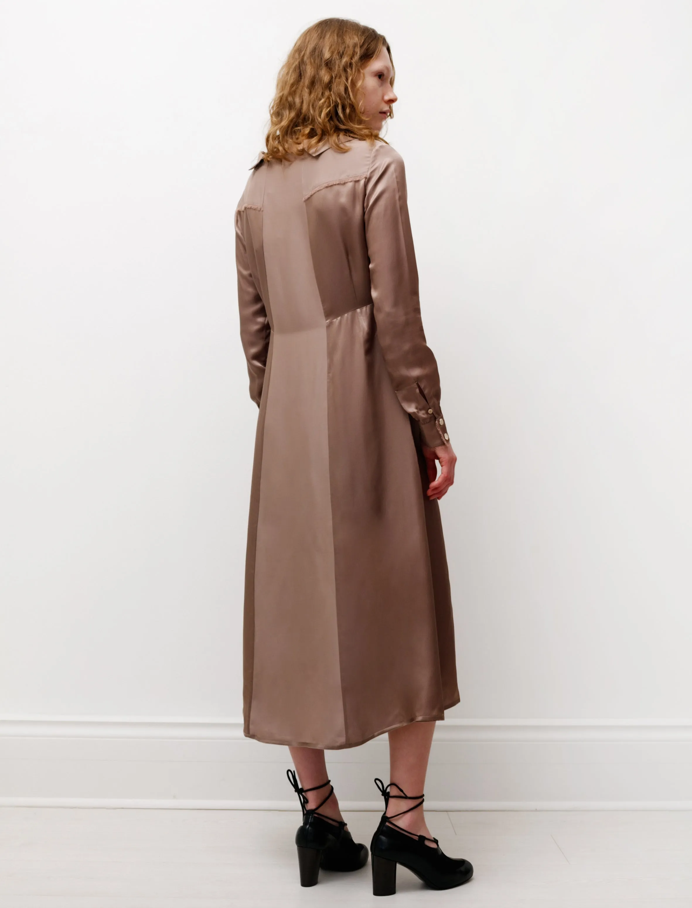 Satin Long Sleeve Dress Mink sold by SHOP NEIGHBOR product image thumbnail 5