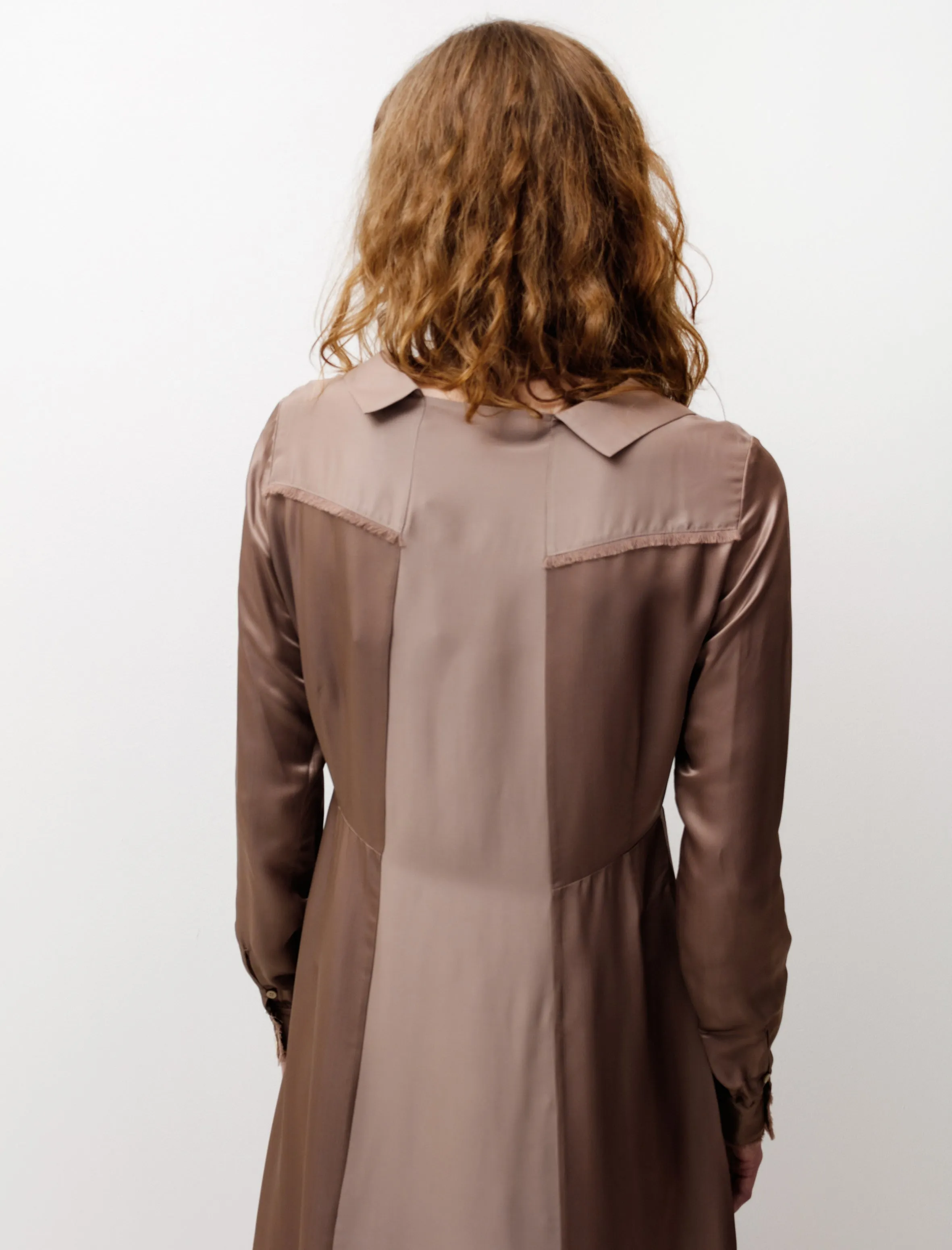 Satin Long Sleeve Dress Mink sold by SHOP NEIGHBOR product image thumbnail 4