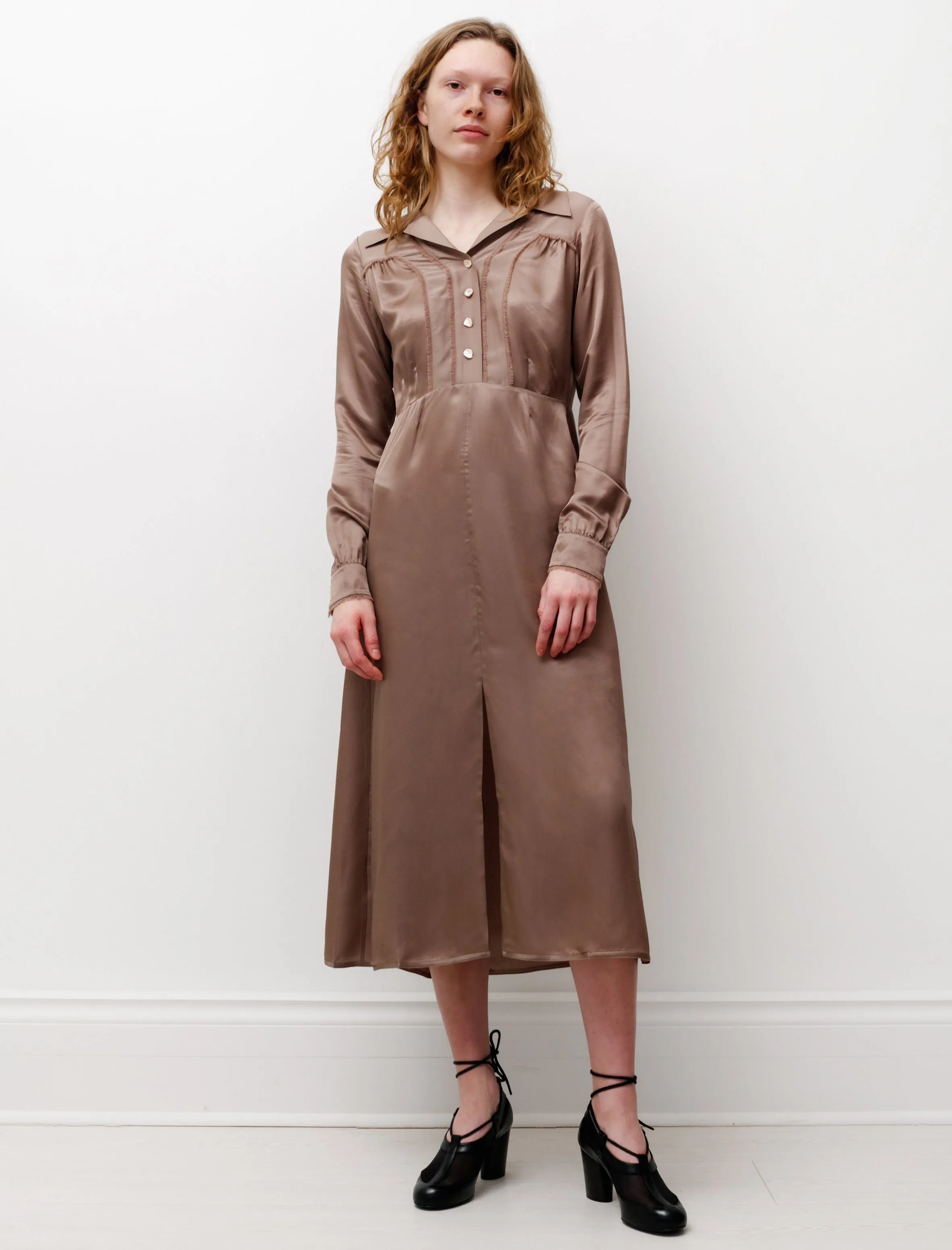 Satin Long Sleeve Dress Mink sold by SHOP NEIGHBOR product image thumbnail 2