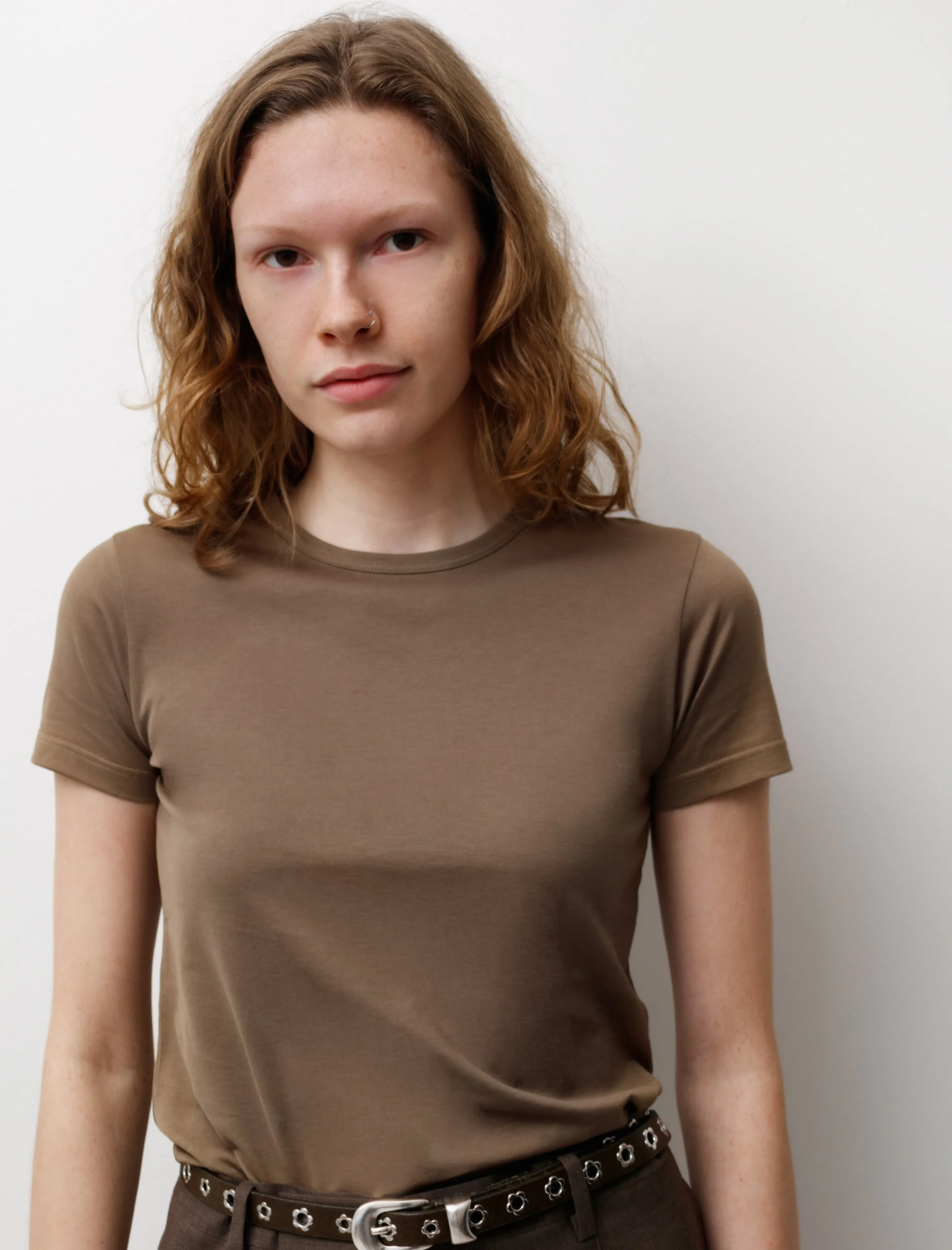Crew Neck T-Shirt Dark Tan sold by SHOP NEIGHBOR product image thumbnail 2