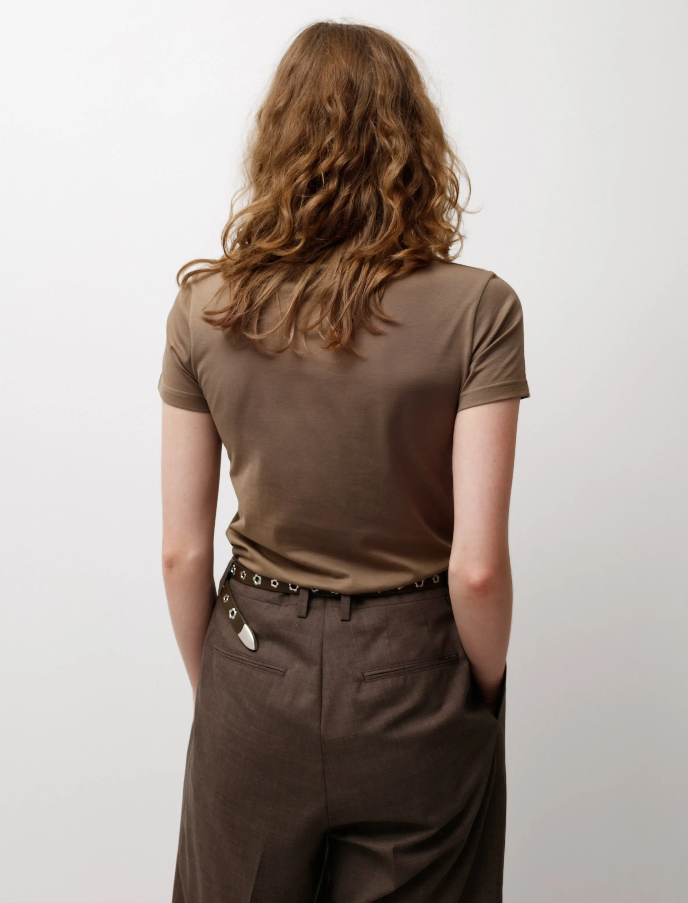 Crew Neck T-Shirt Dark Tan sold by SHOP NEIGHBOR product image thumbnail 3