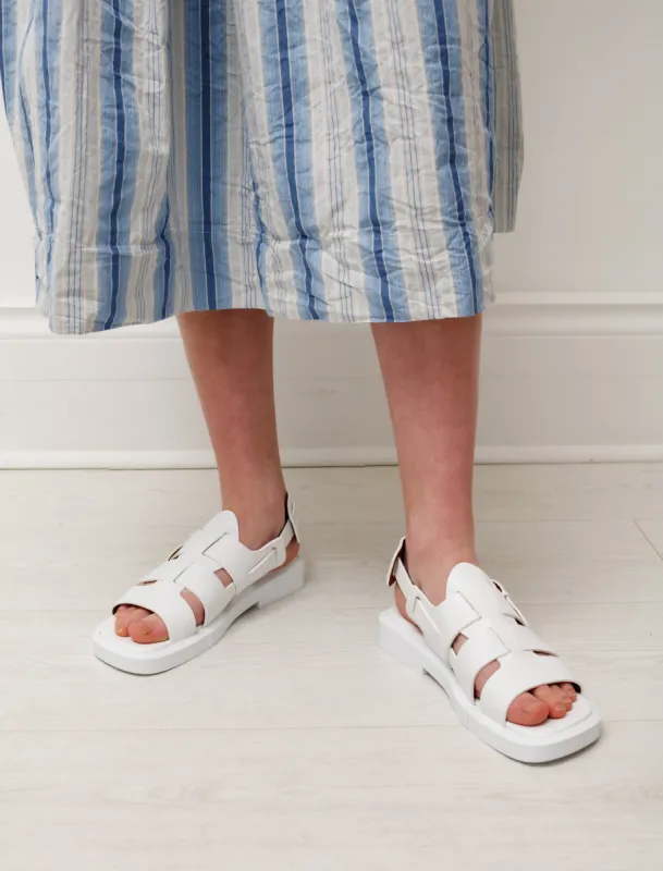 Ramona Fisherman Sandal White made by SHOP NEIGHBOR
