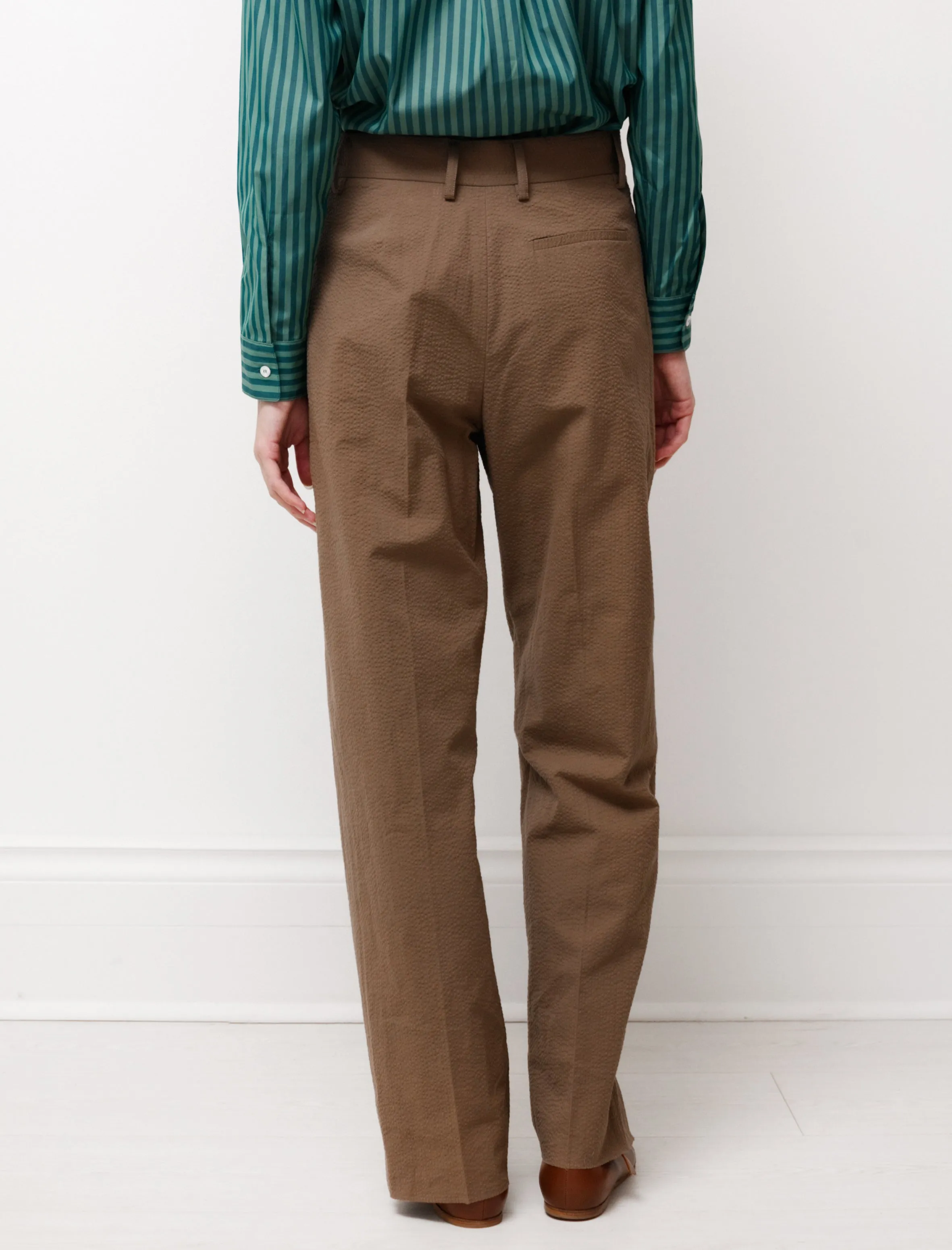 Pleated Large Pants Brown sold by SHOP NEIGHBOR product image thumbnail 4