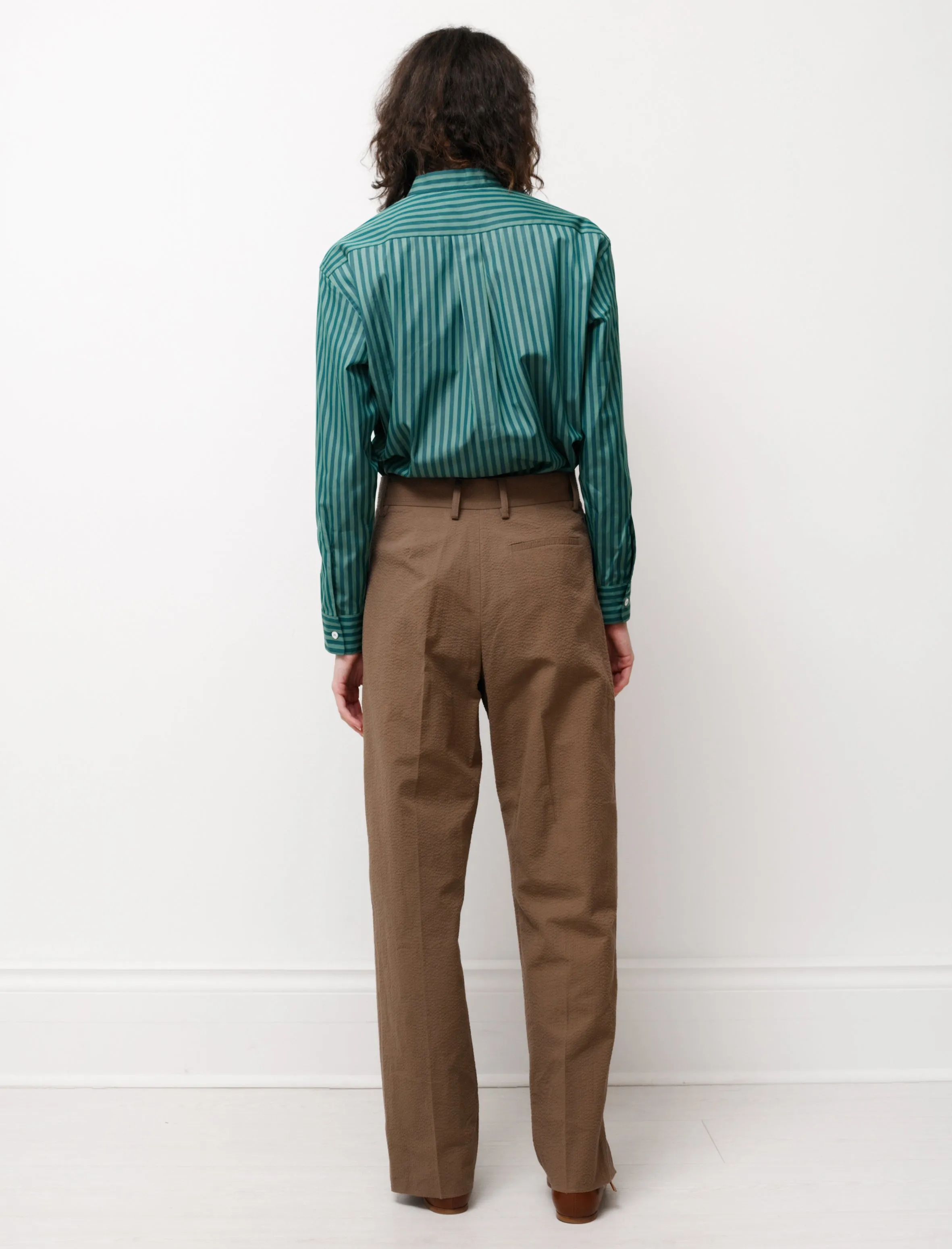Pleated Large Pants Brown sold by SHOP NEIGHBOR product image thumbnail 3