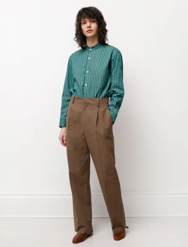 Pleated Large Pants Brown made by SHOP NEIGHBOR