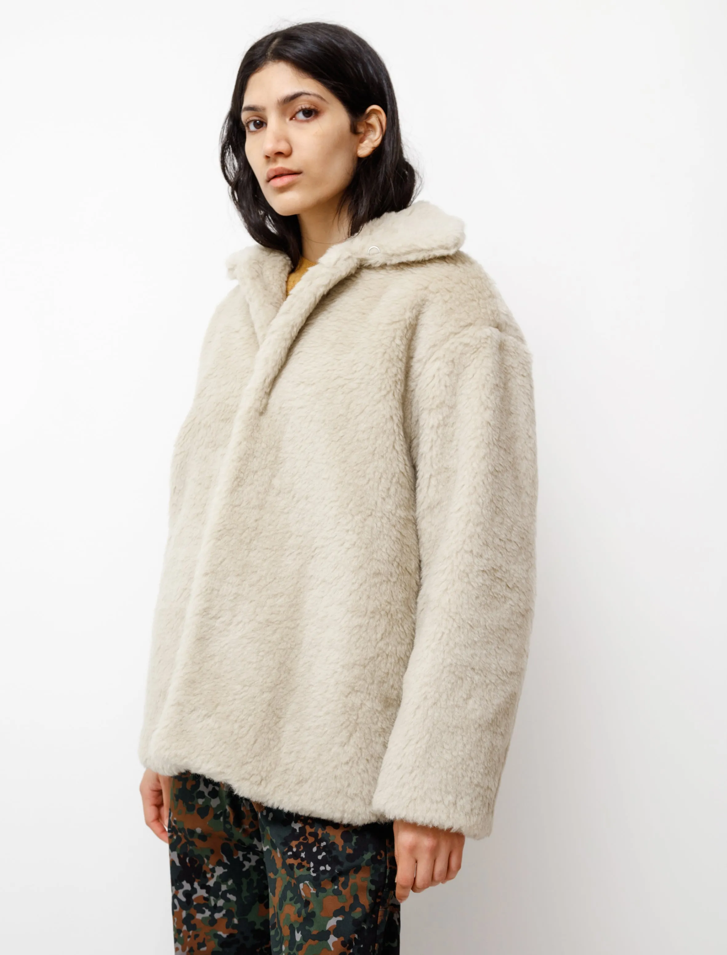 Shetland Wool Boa Blouson Lime Beige sold by SHOP NEIGHBOR product image thumbnail 2