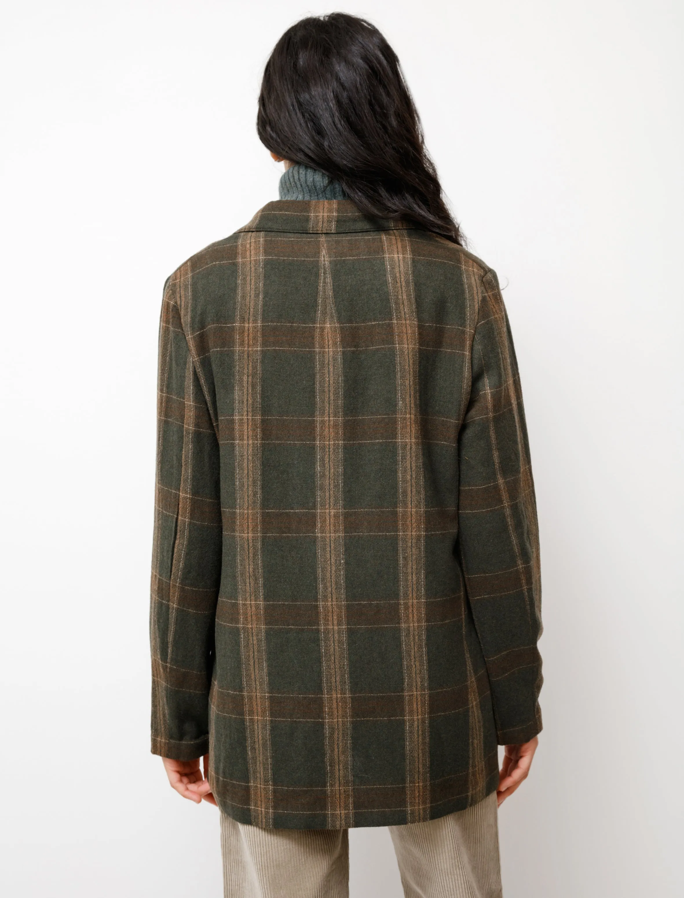 Overlap Blazer Green Columbia Check sold by SHOP NEIGHBOR product image thumbnail 4