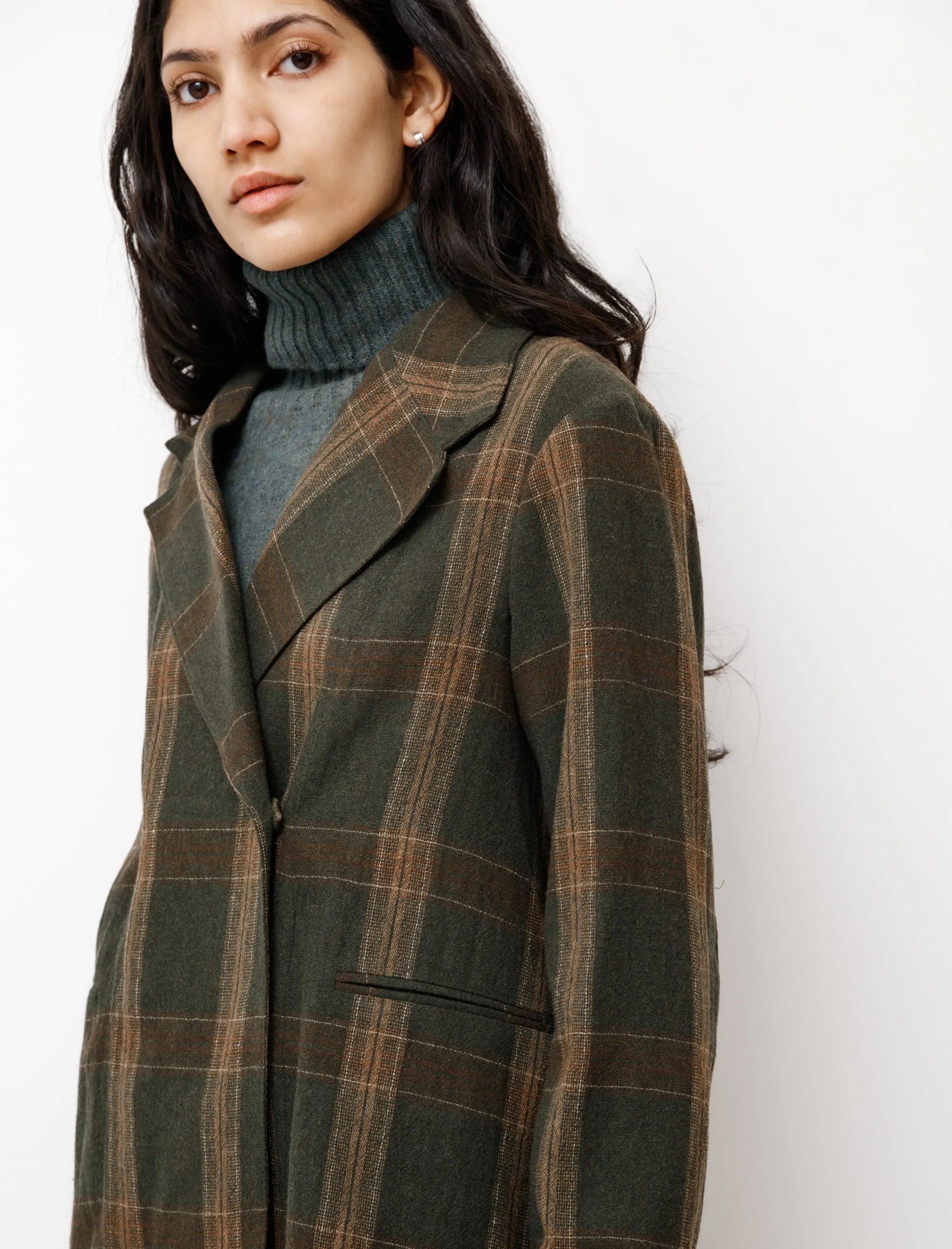 Overlap Blazer Green Columbia Check sold by SHOP NEIGHBOR product image thumbnail 3