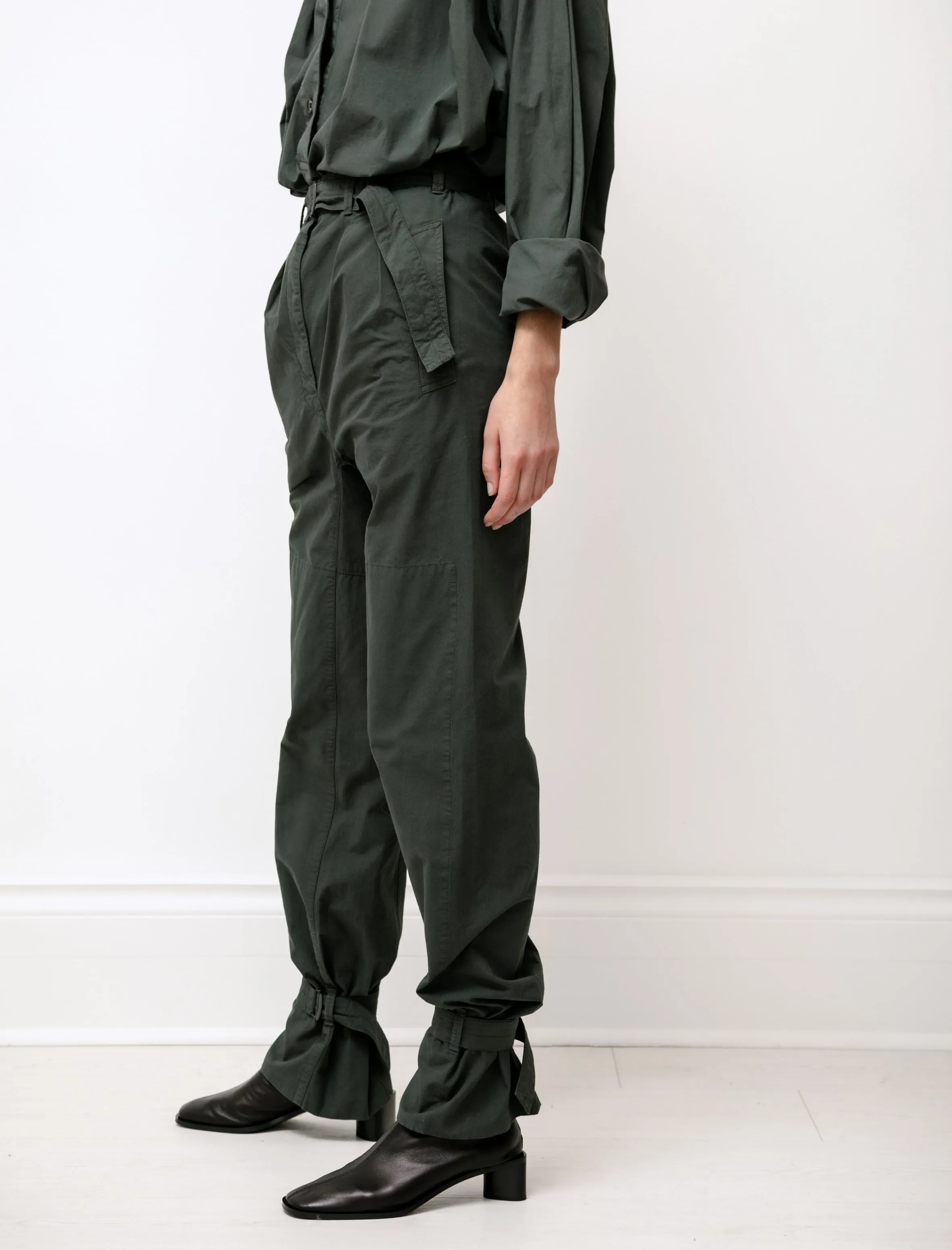 Pleated Pants with Straps Deep Forest sold by SHOP NEIGHBOR product image thumbnail 3