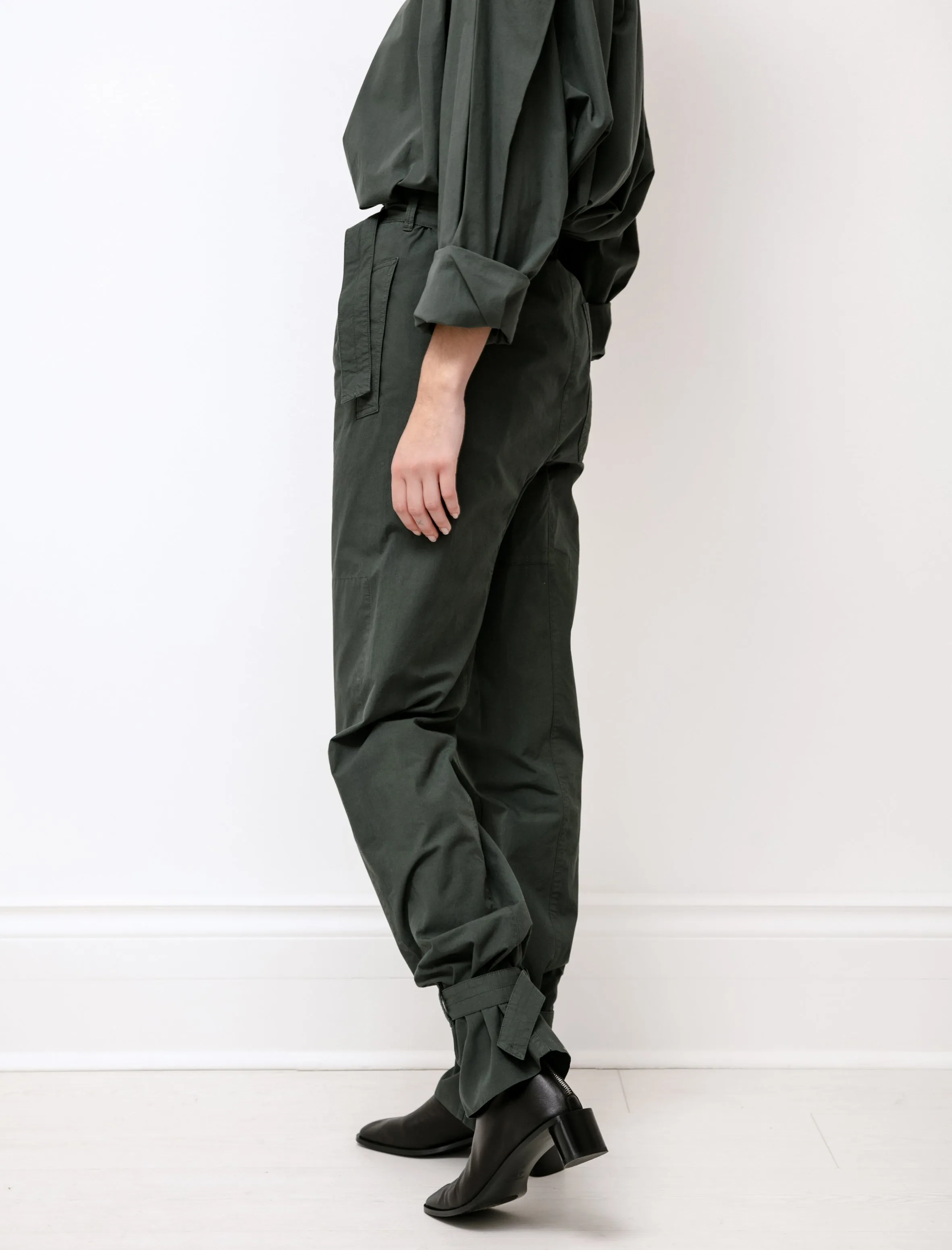 Pleated Pants with Straps Deep Forest sold by SHOP NEIGHBOR product image thumbnail 5