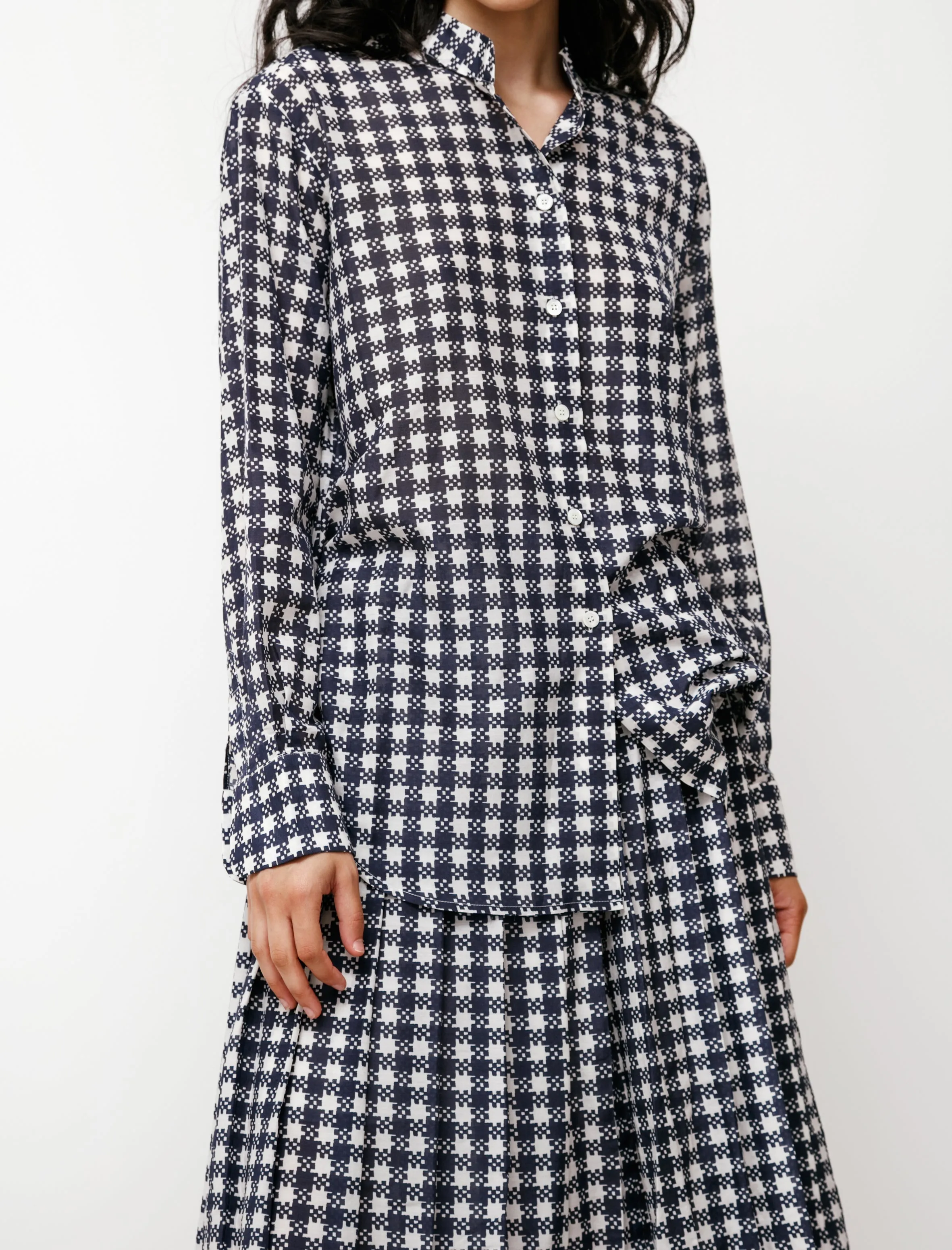 Oversize Shirt Blue Check sold by SHOP NEIGHBOR product image thumbnail 2