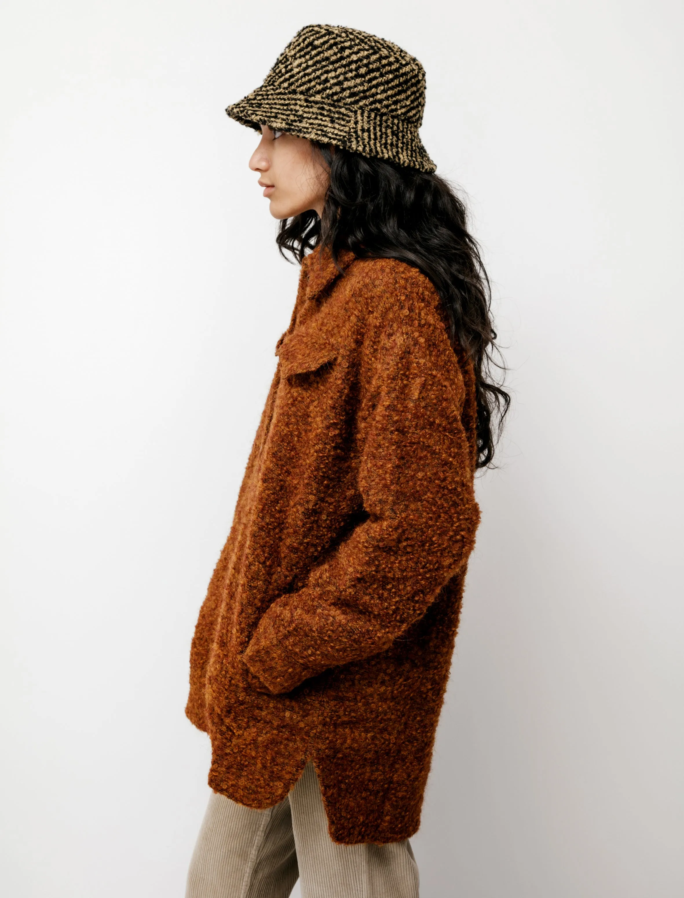 Fluffy Alpaca Oversized Jacket Rust sold by SHOP NEIGHBOR product image thumbnail 2