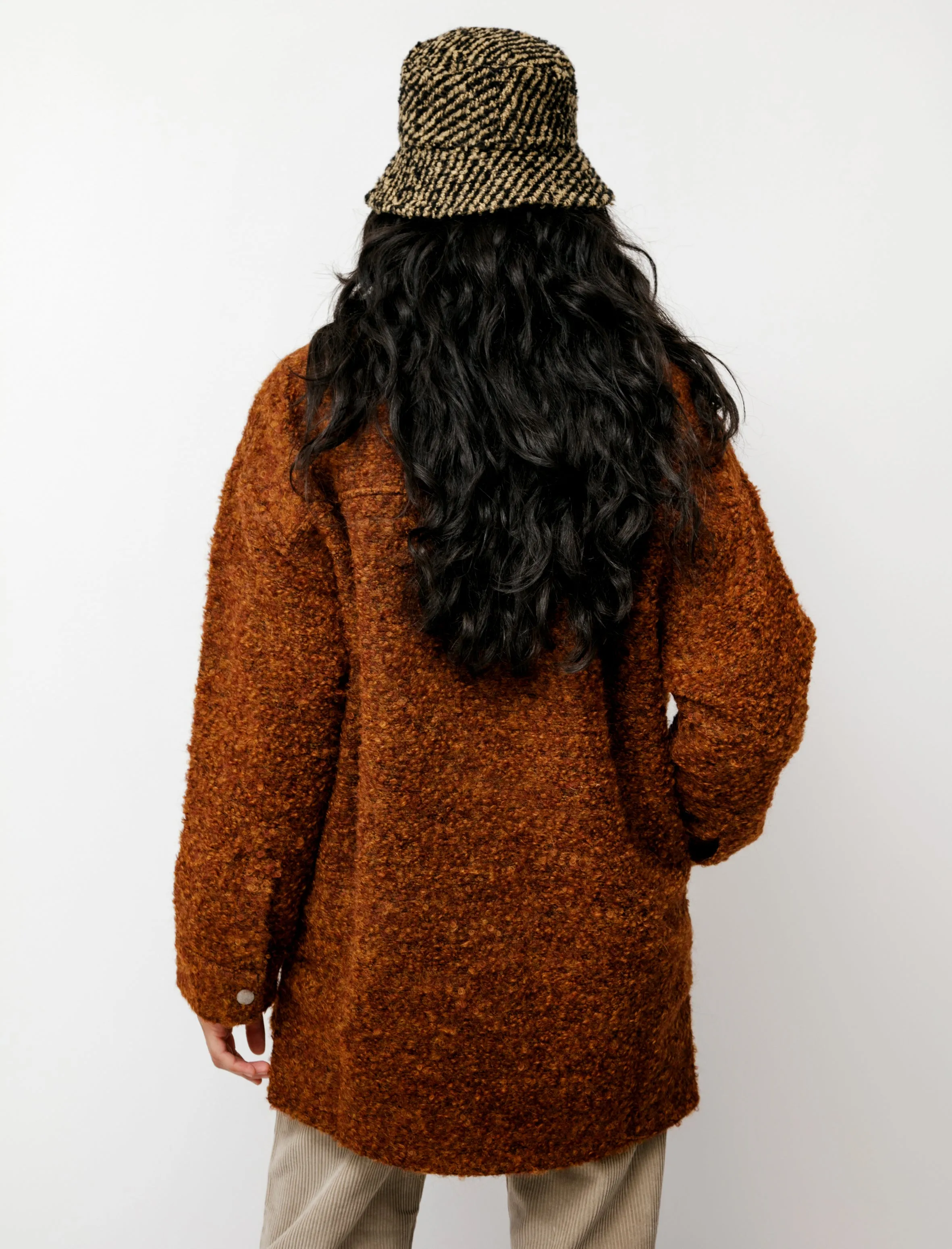 Fluffy Alpaca Oversized Jacket Rust sold by SHOP NEIGHBOR product image thumbnail 5