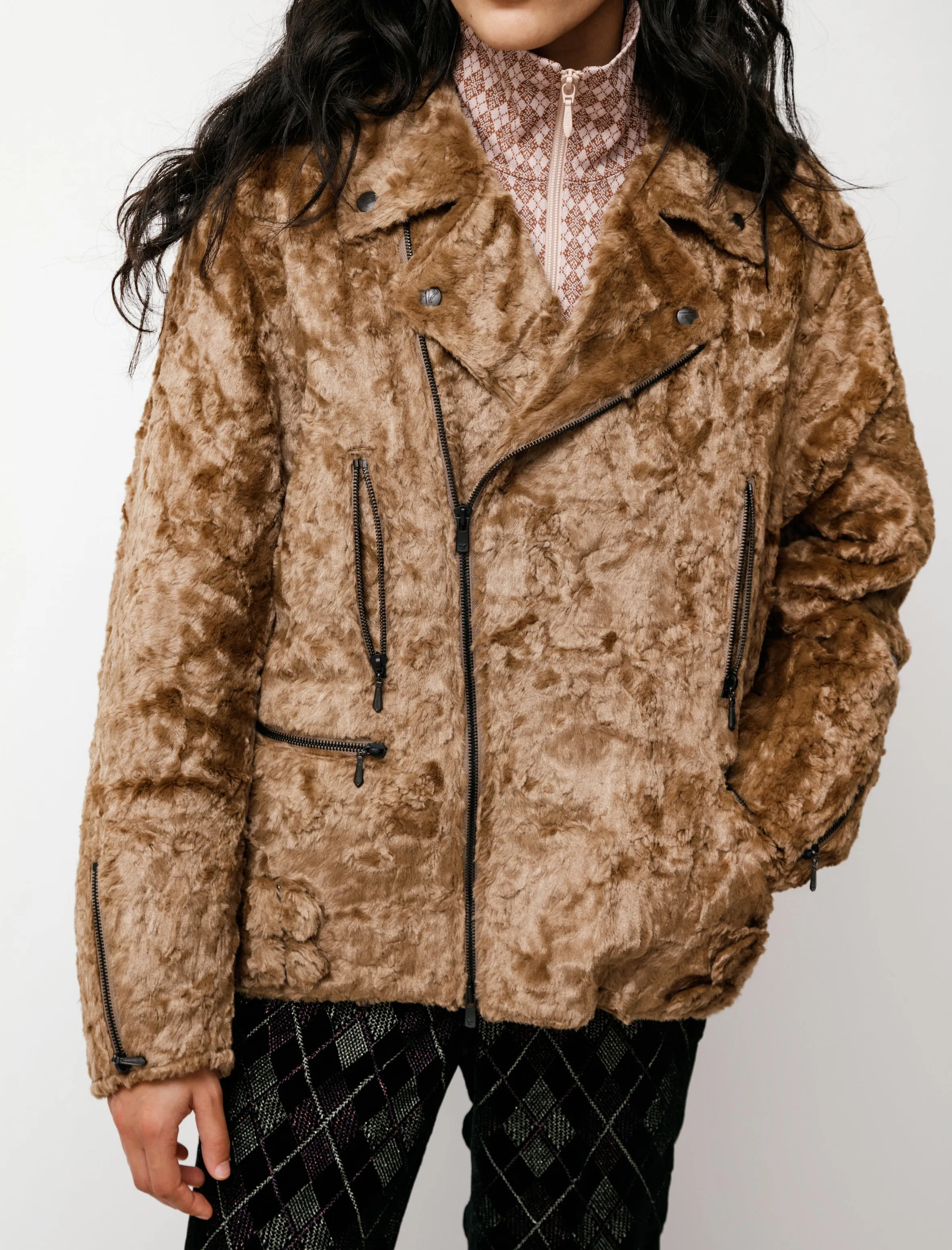 Double Riders Faux Fur Jacket Caramel sold by SHOP NEIGHBOR product image thumbnail 3