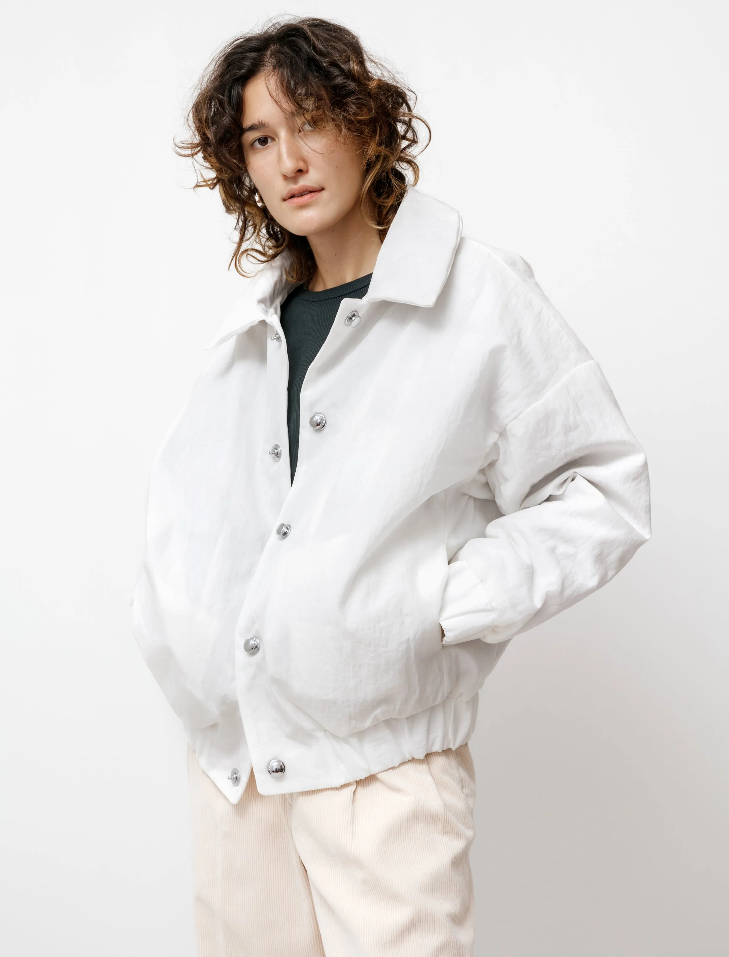 R11 Down-3 White Nylon sold by SHOP NEIGHBOR