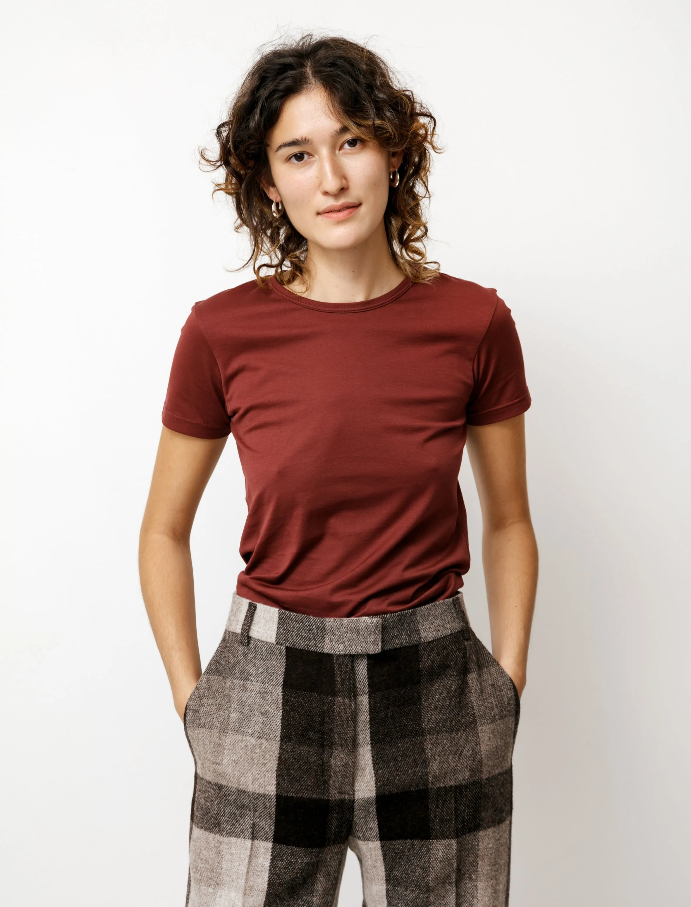 Crew Neck T-Shirt Oxblood sold by SHOP NEIGHBOR