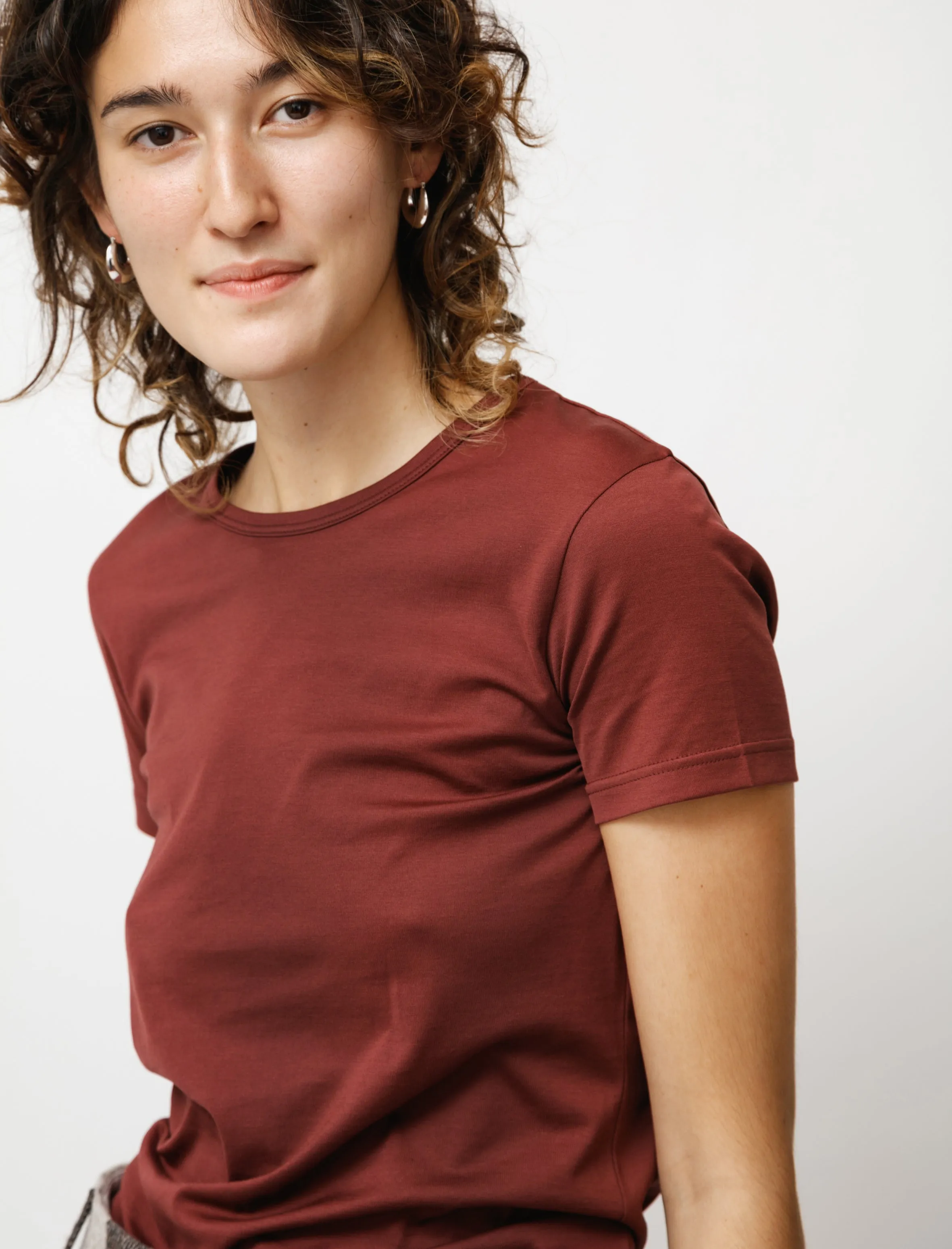 Crew Neck T-Shirt Oxblood sold by SHOP NEIGHBOR product image thumbnail 3