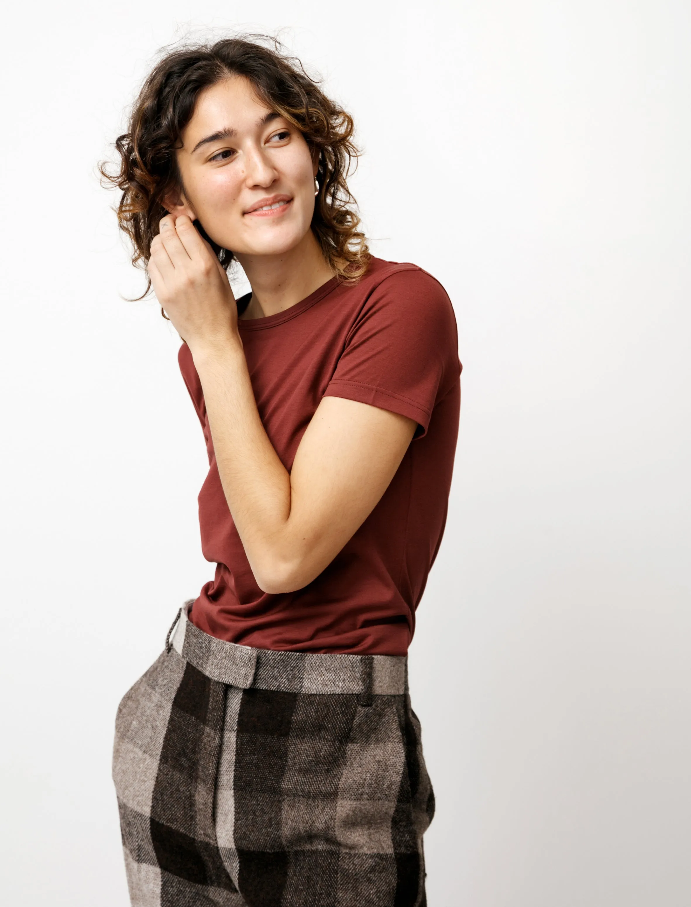 Crew Neck T-Shirt Oxblood sold by SHOP NEIGHBOR product image thumbnail 2