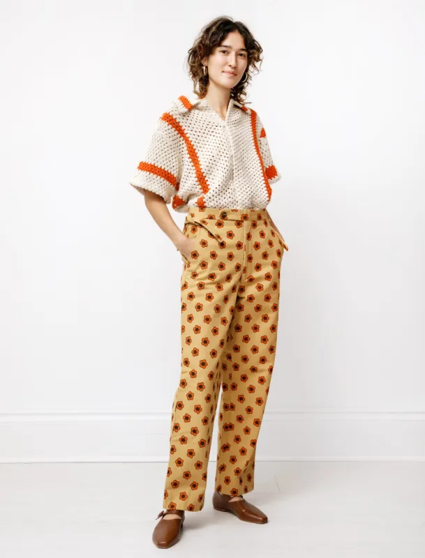 Orange Daisy Trousers sold by SHOP NEIGHBOR