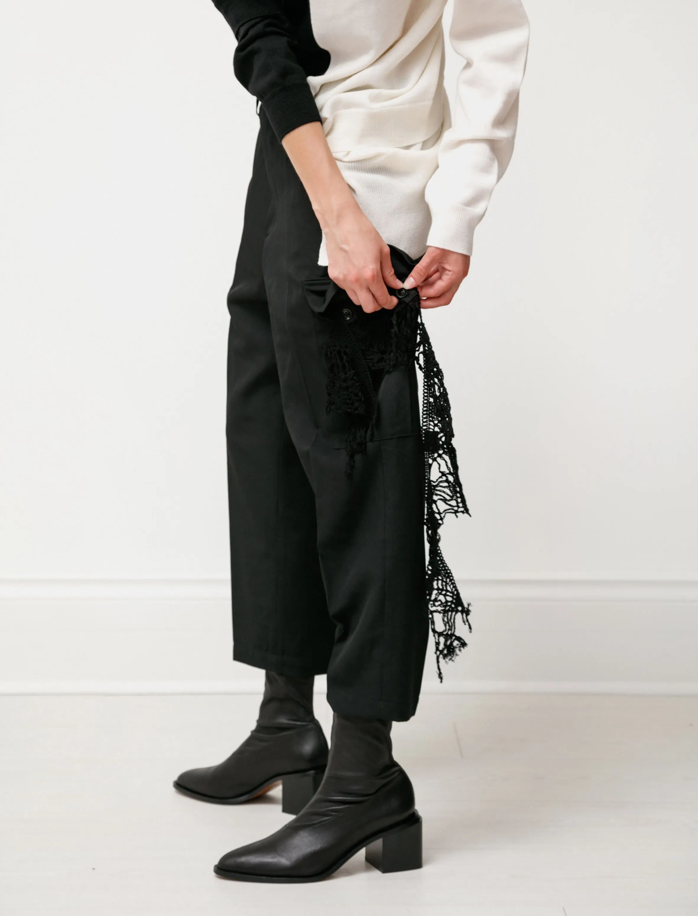 Gabardine Cargo Pants Black sold by SHOP NEIGHBOR product image thumbnail 5