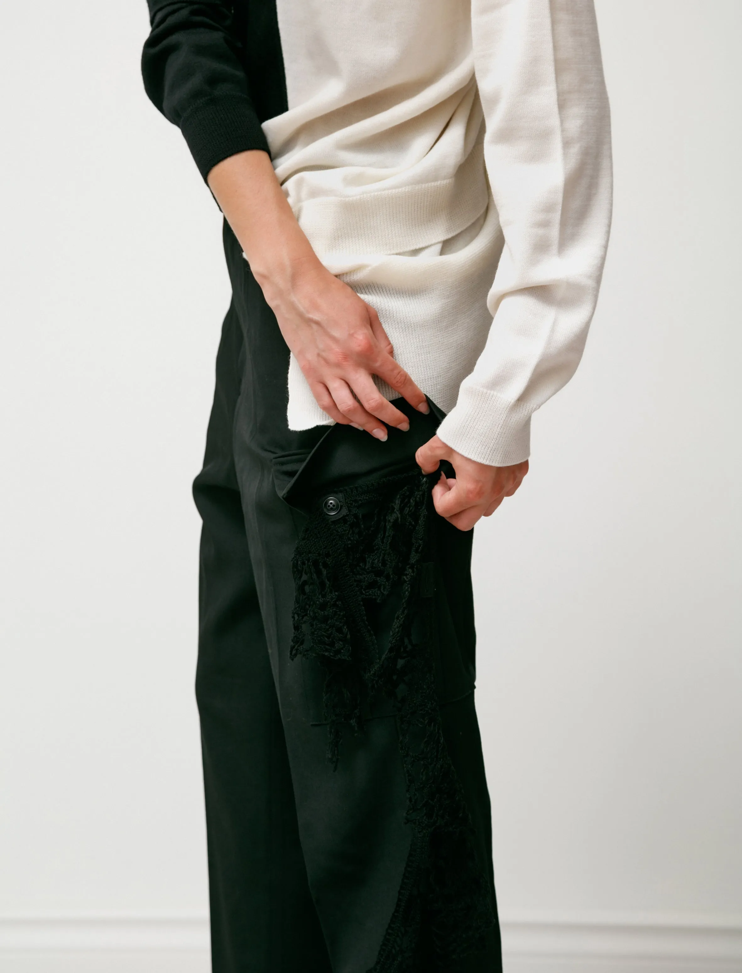 Gabardine Cargo Pants Black sold by SHOP NEIGHBOR product image thumbnail 4