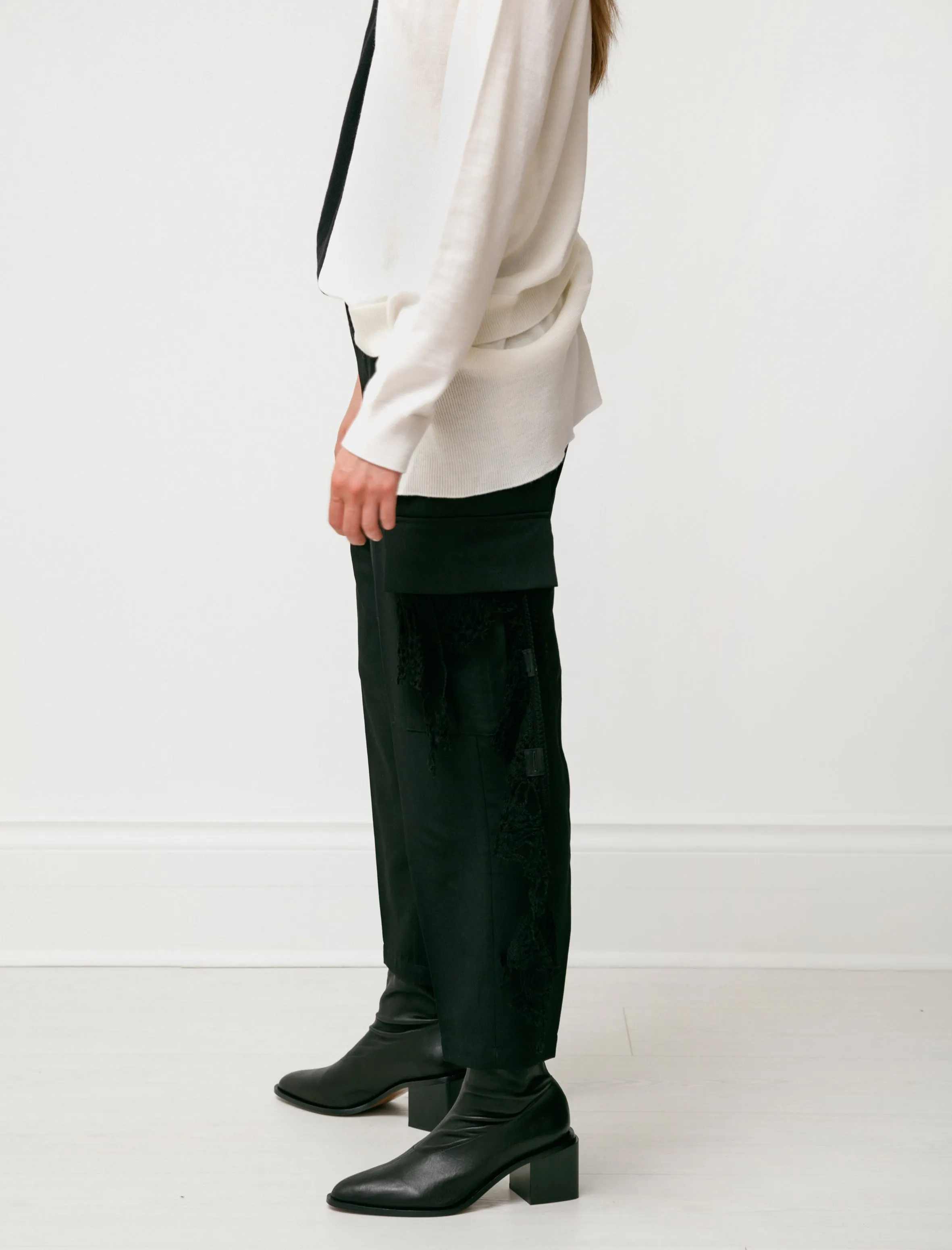 Gabardine Cargo Pants Black sold by SHOP NEIGHBOR product image thumbnail 3