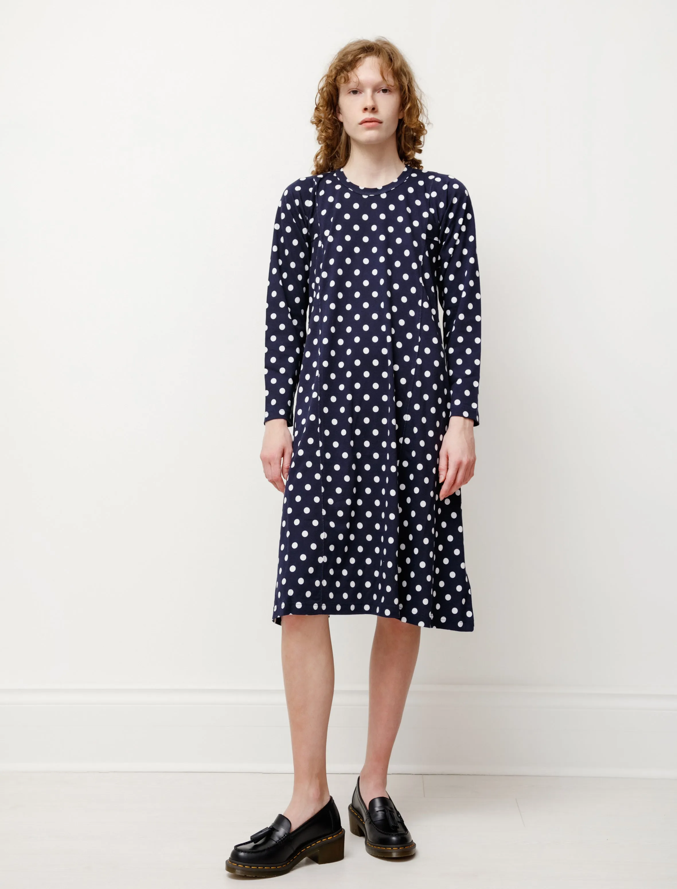 Panelled Polka Dot Jersey Dress sold by SHOP NEIGHBOR