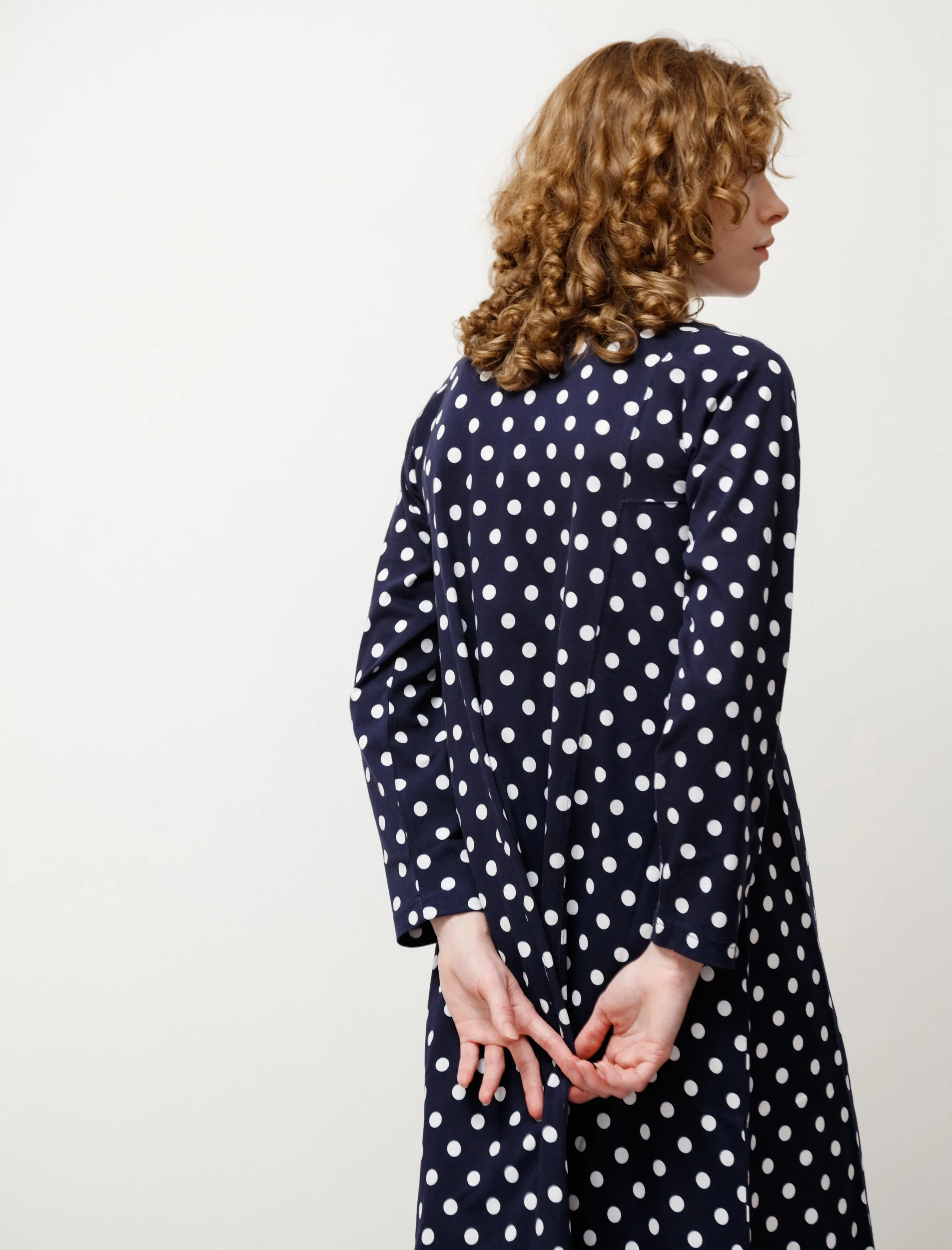 Panelled Polka Dot Jersey Dress sold by SHOP NEIGHBOR product image thumbnail 4