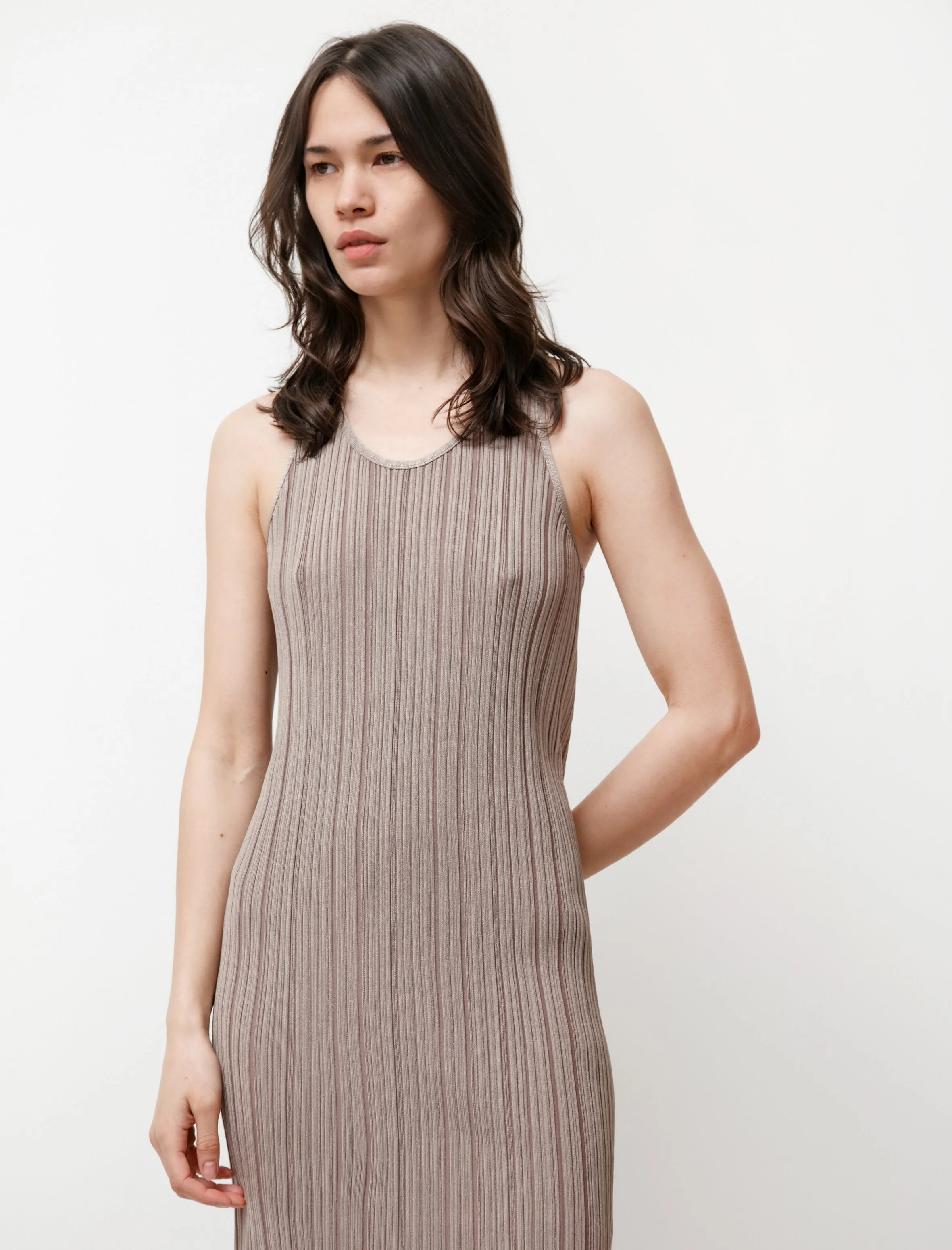 Rib Knit Dress Taupe sold by SHOP NEIGHBOR product image thumbnail 3