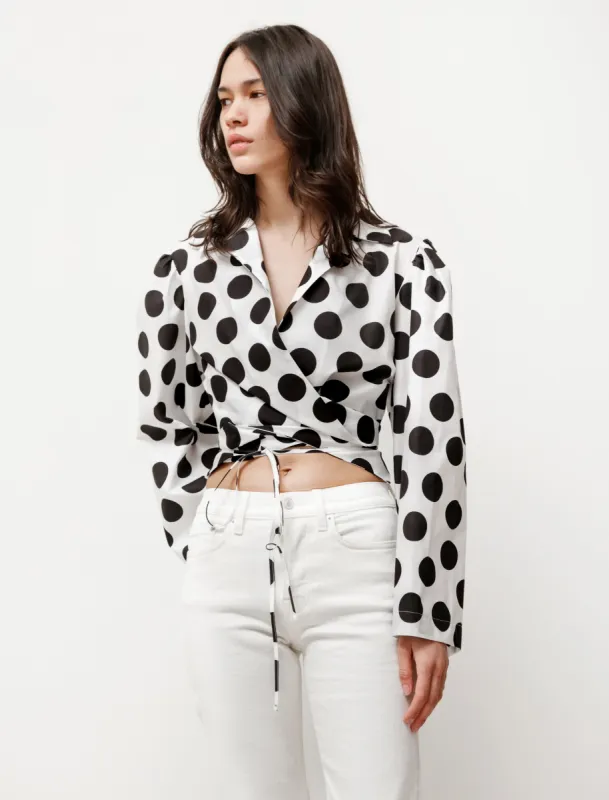 Trumpet Blouse Polka Dot made by SHOP NEIGHBOR