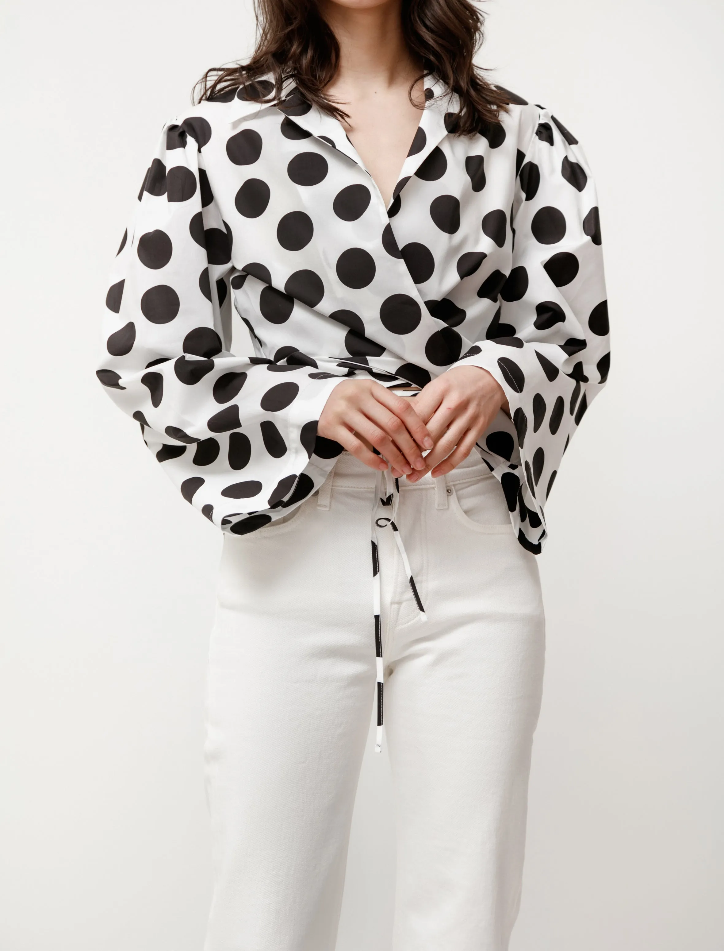 Trumpet Blouse Polka Dot sold by SHOP NEIGHBOR product image thumbnail 3